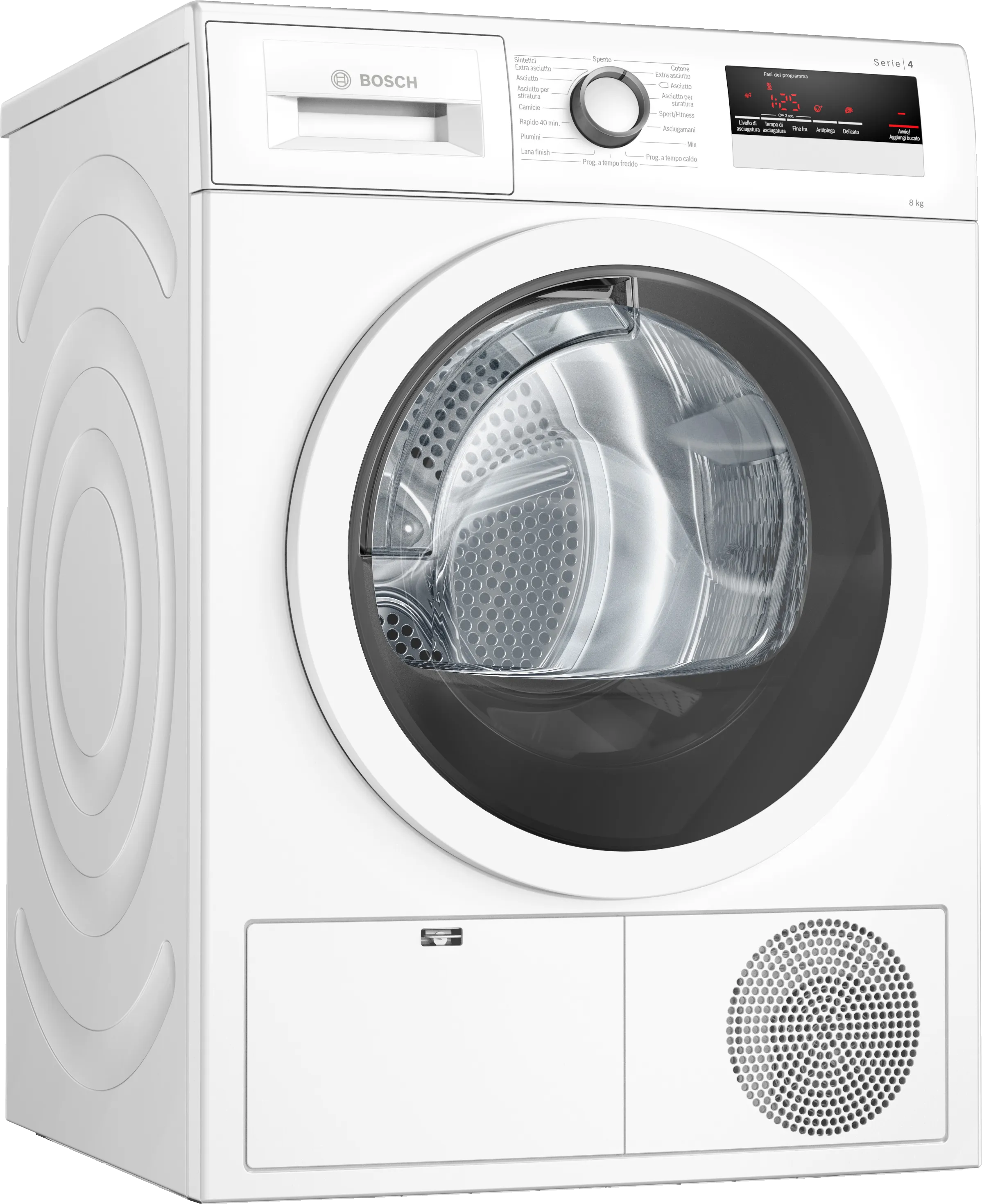 Serie 4 Asciugatrice a pompa di calore 8 kg Bianco