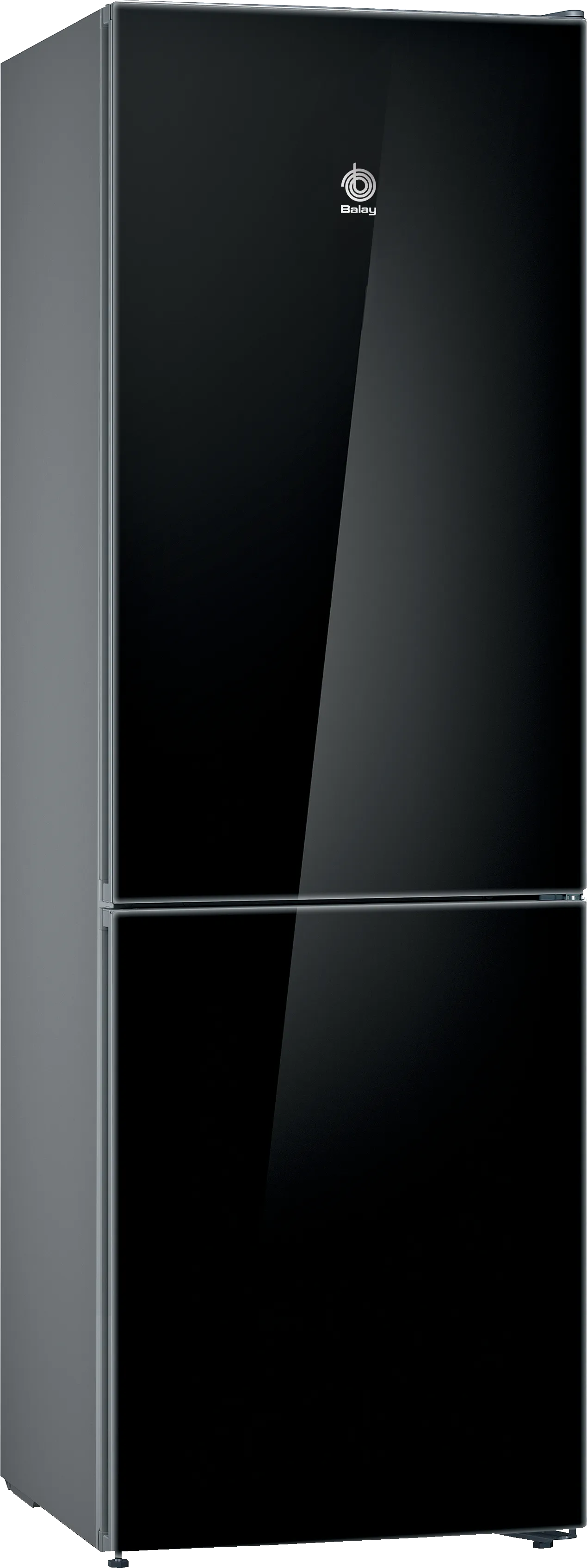 Frigorífico combinado 186 x 60 cm Cristal negro, Total No Frost