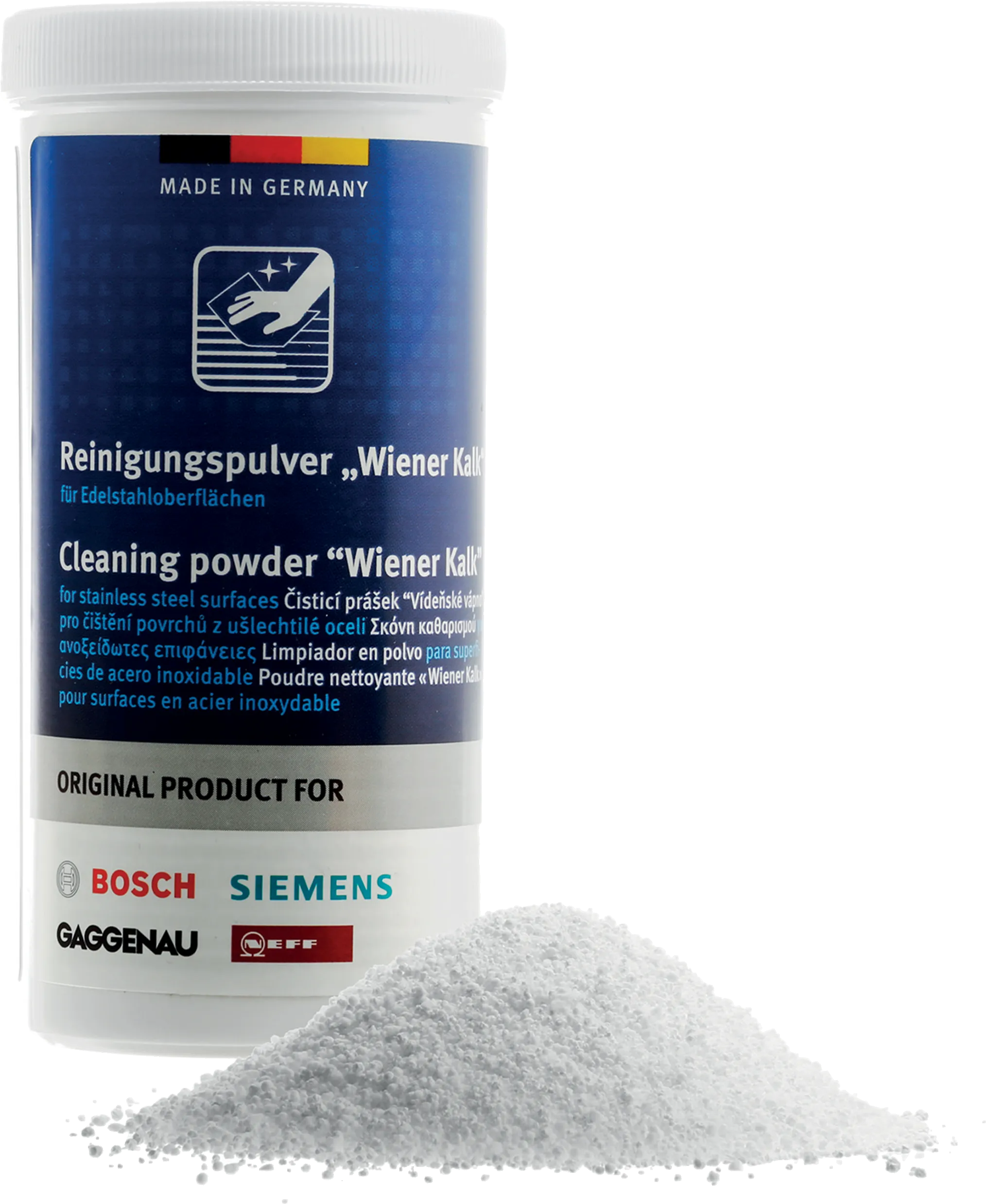 Cleaning powder "Wiener Kalk" for stainless steel surfaces 