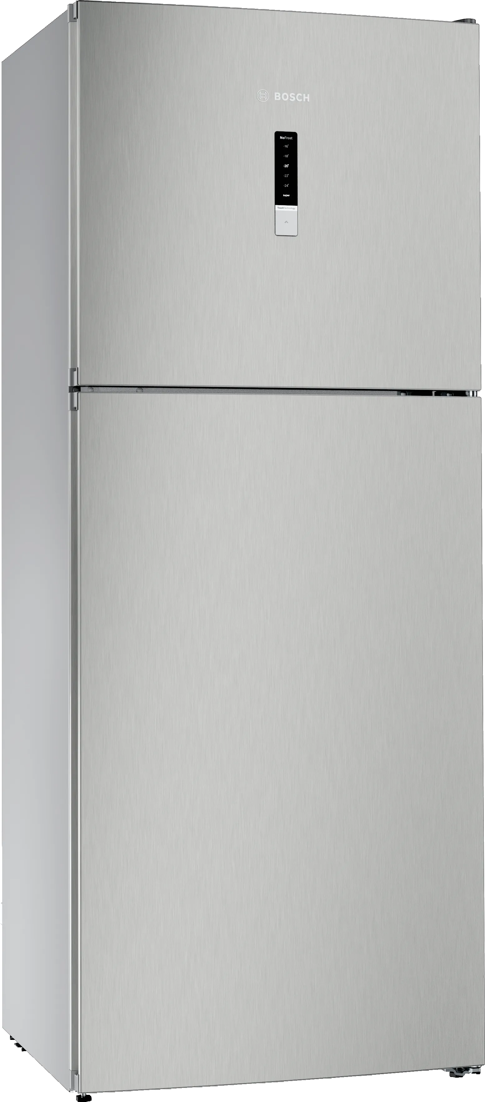 Series 4 free-standing fridge-freezer with freezer at top 178 x 70 cm Stainless steel look 
