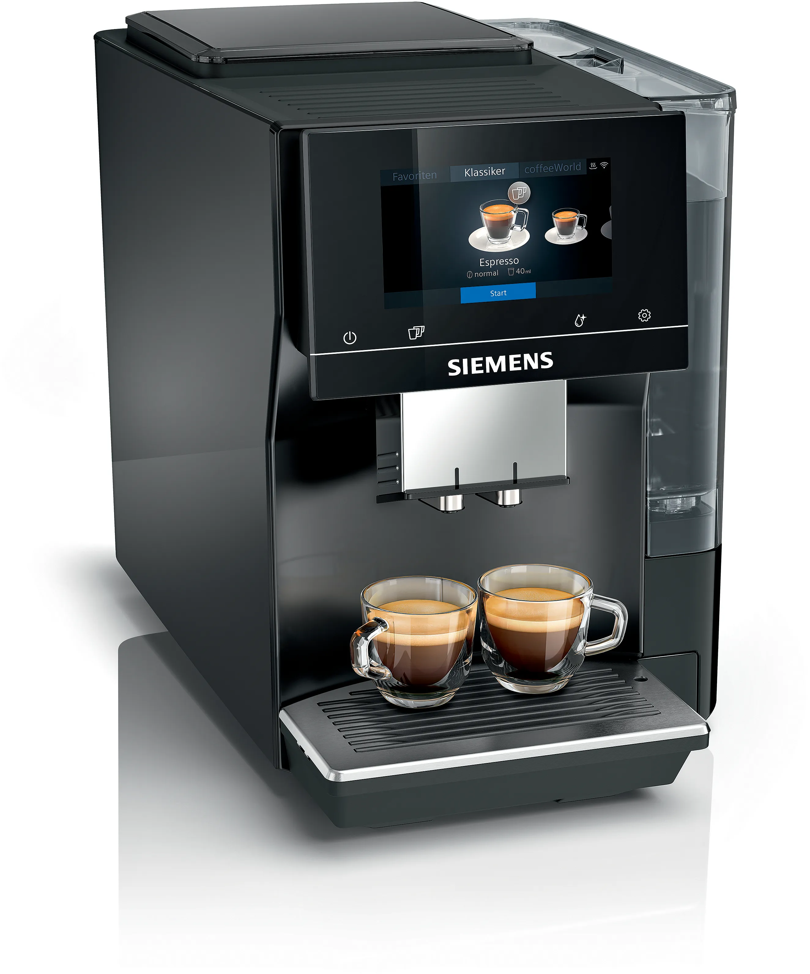 Kaffeevollautomat EQ700 classic Klavierlack schwarz, Wassertank 