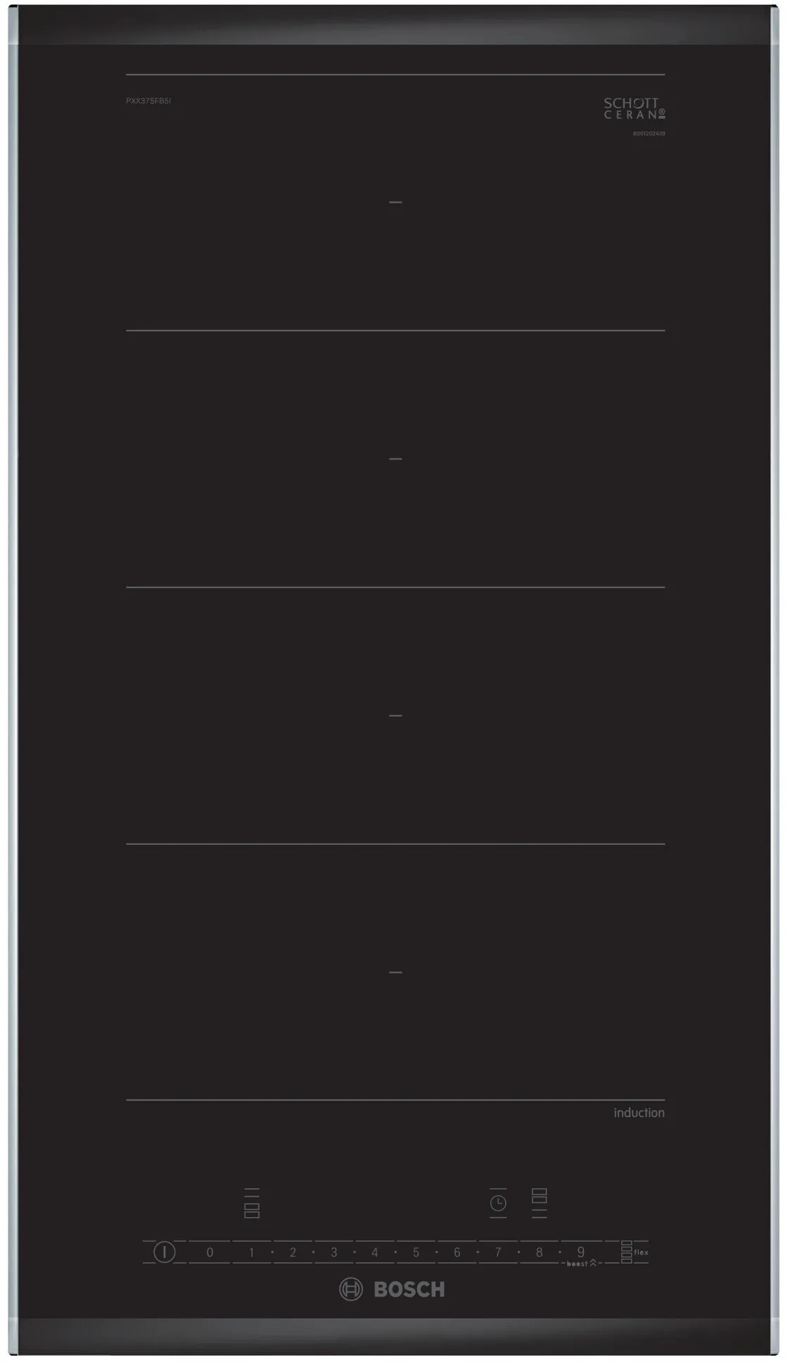 Series 6 Flex induction cooktop 30 cm surface mount with frame