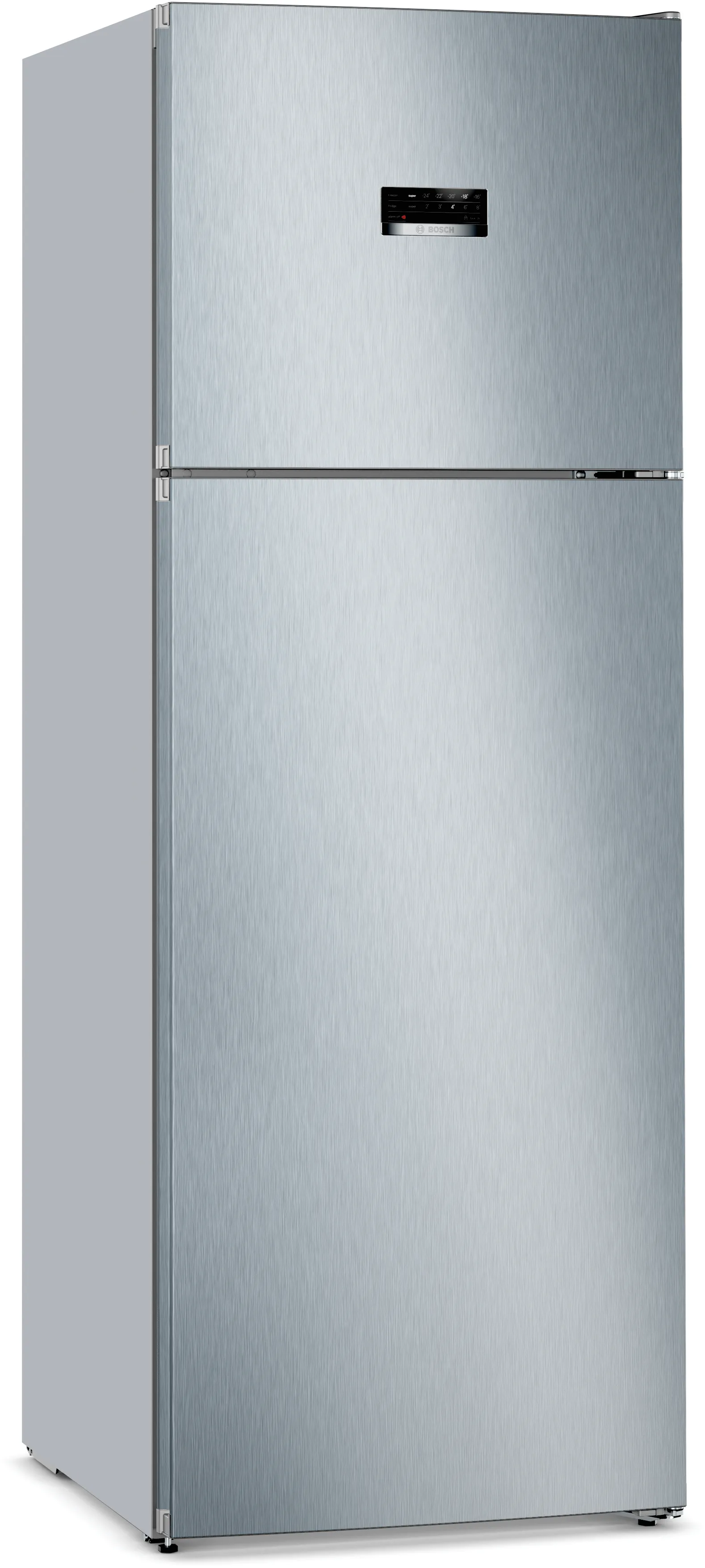 Series 4 free-standing fridge-freezer with freezer at top 193 x 70 cm Stainless steel look, Total No Frost
