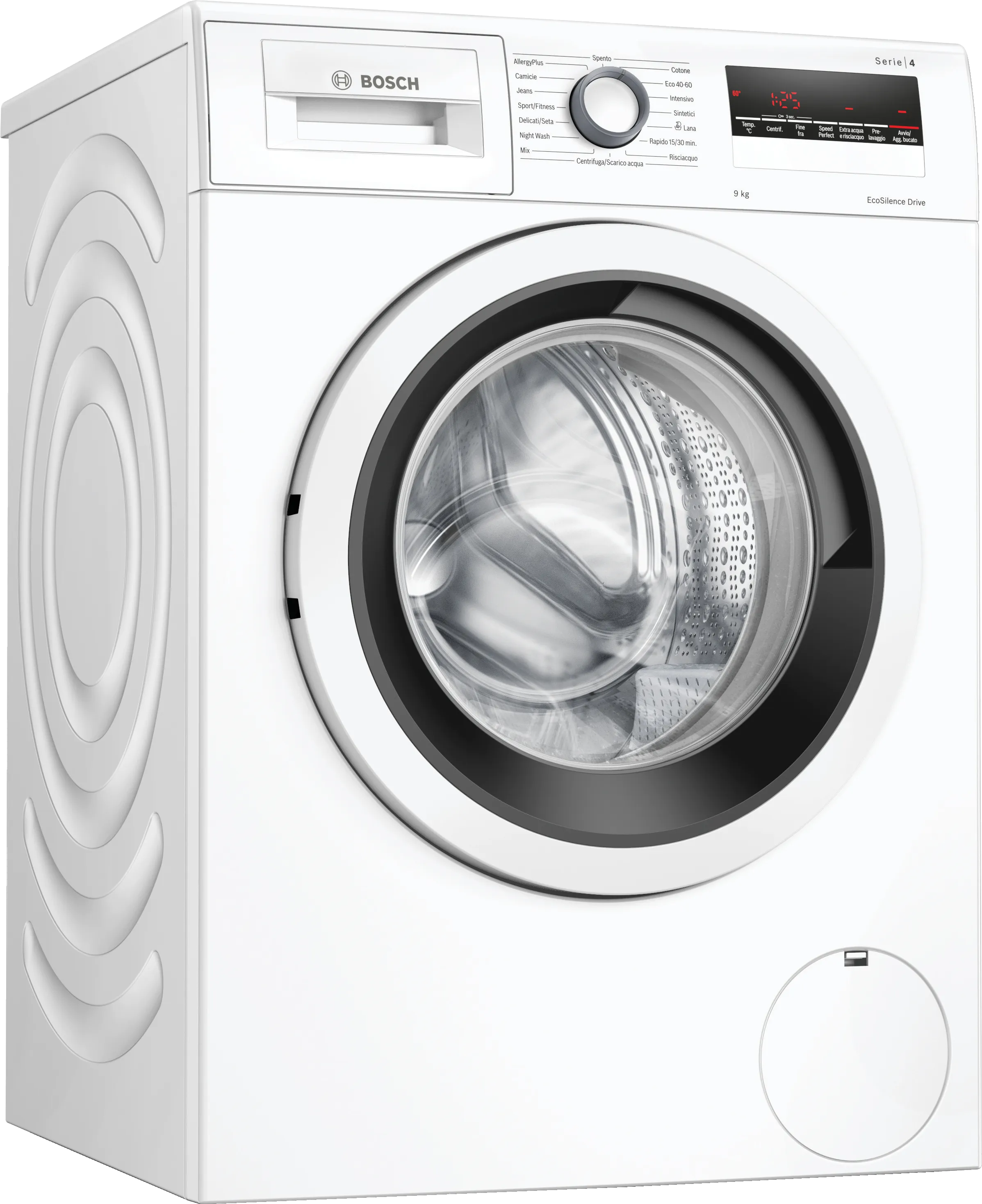 Serie 4 Lavatrice a carica frontale 9 kg 1200 rpm, White