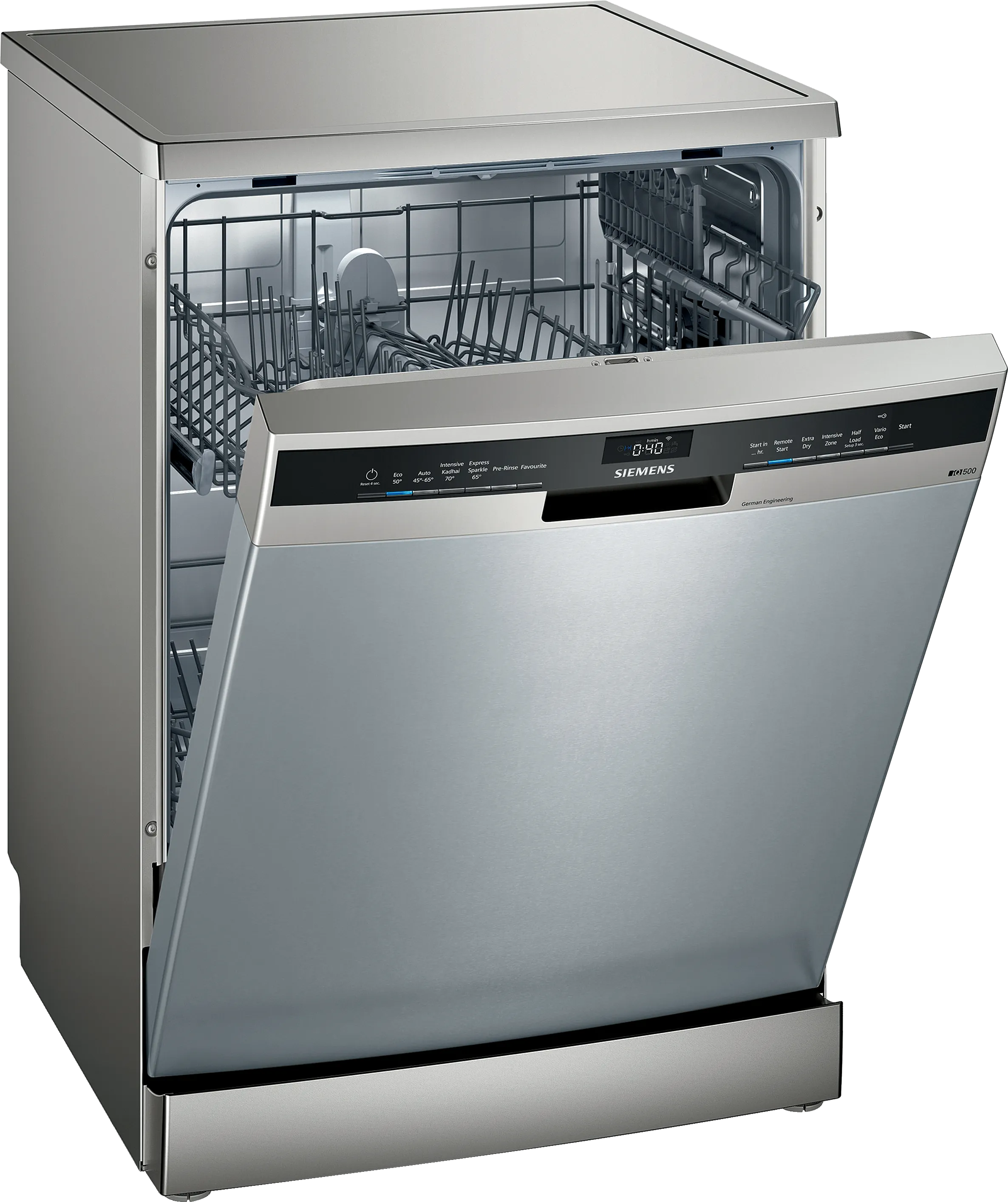 iQ500 free-standing dishwasher 60 cm Brushed steel anti-fingerprint 