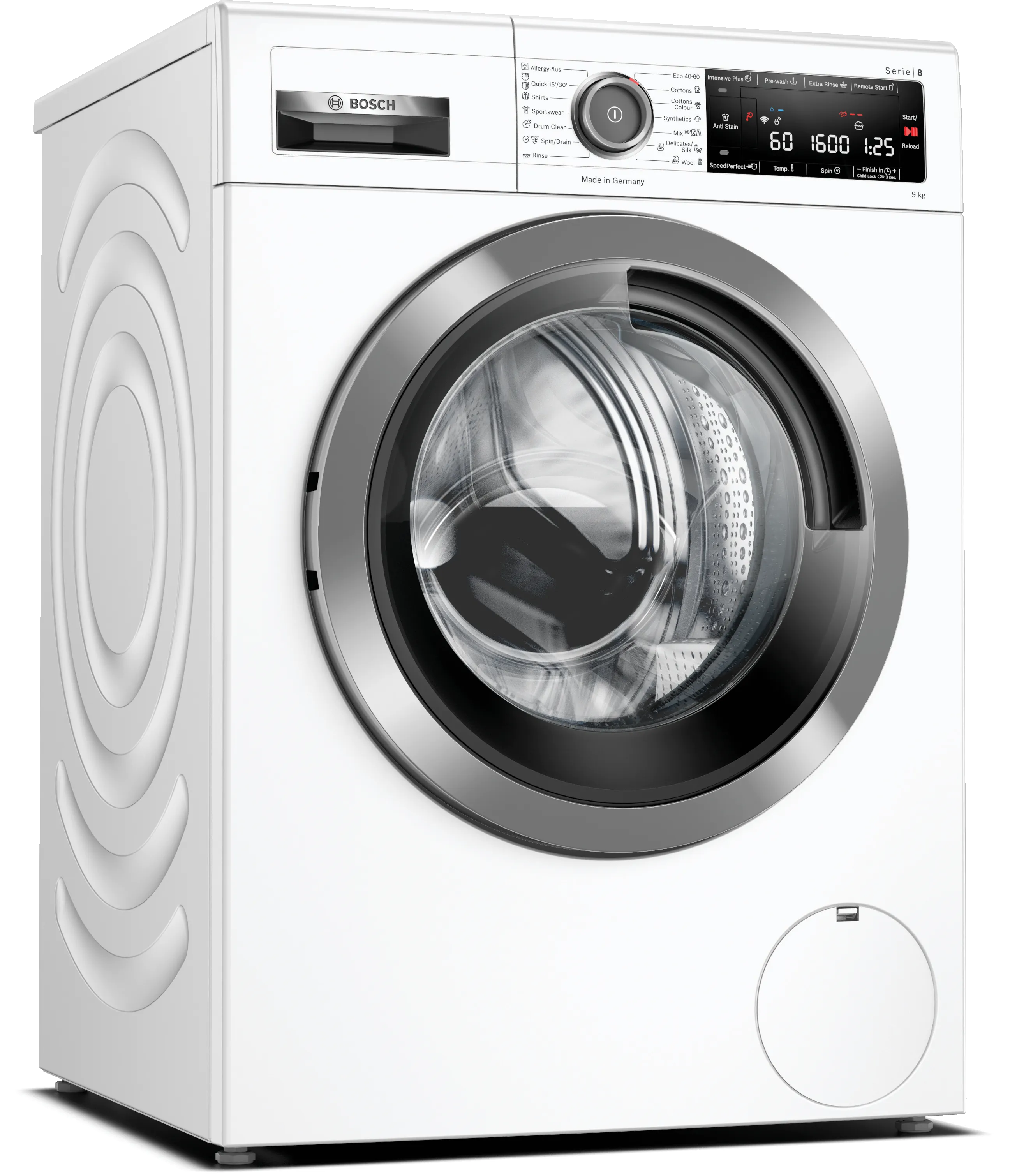 Series 8 washing machine, front loader 9 kg 1600 rpm 