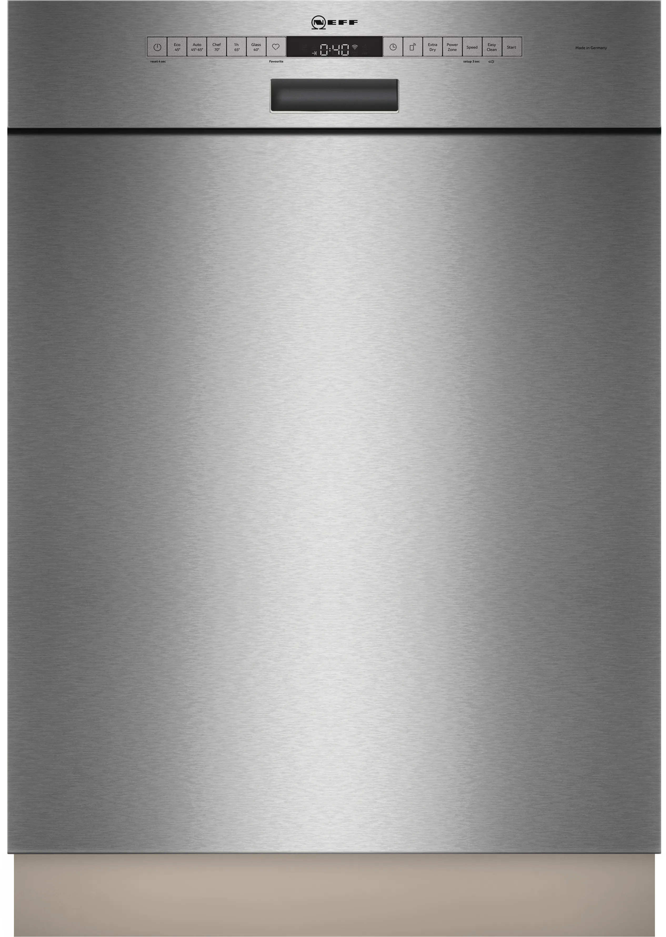 N 30 built-under dishwasher 60 cm Brushed steel anti-fingerprint 