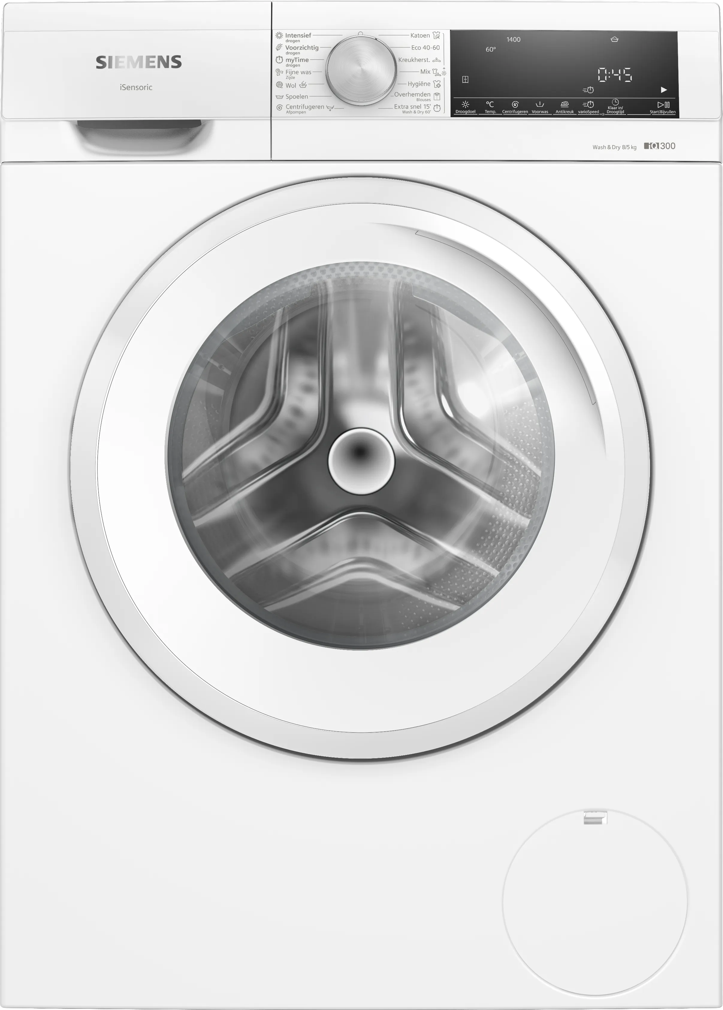 iQ300 Was-droogcombinatie 8/5 kg 1400 rpm, Wit
