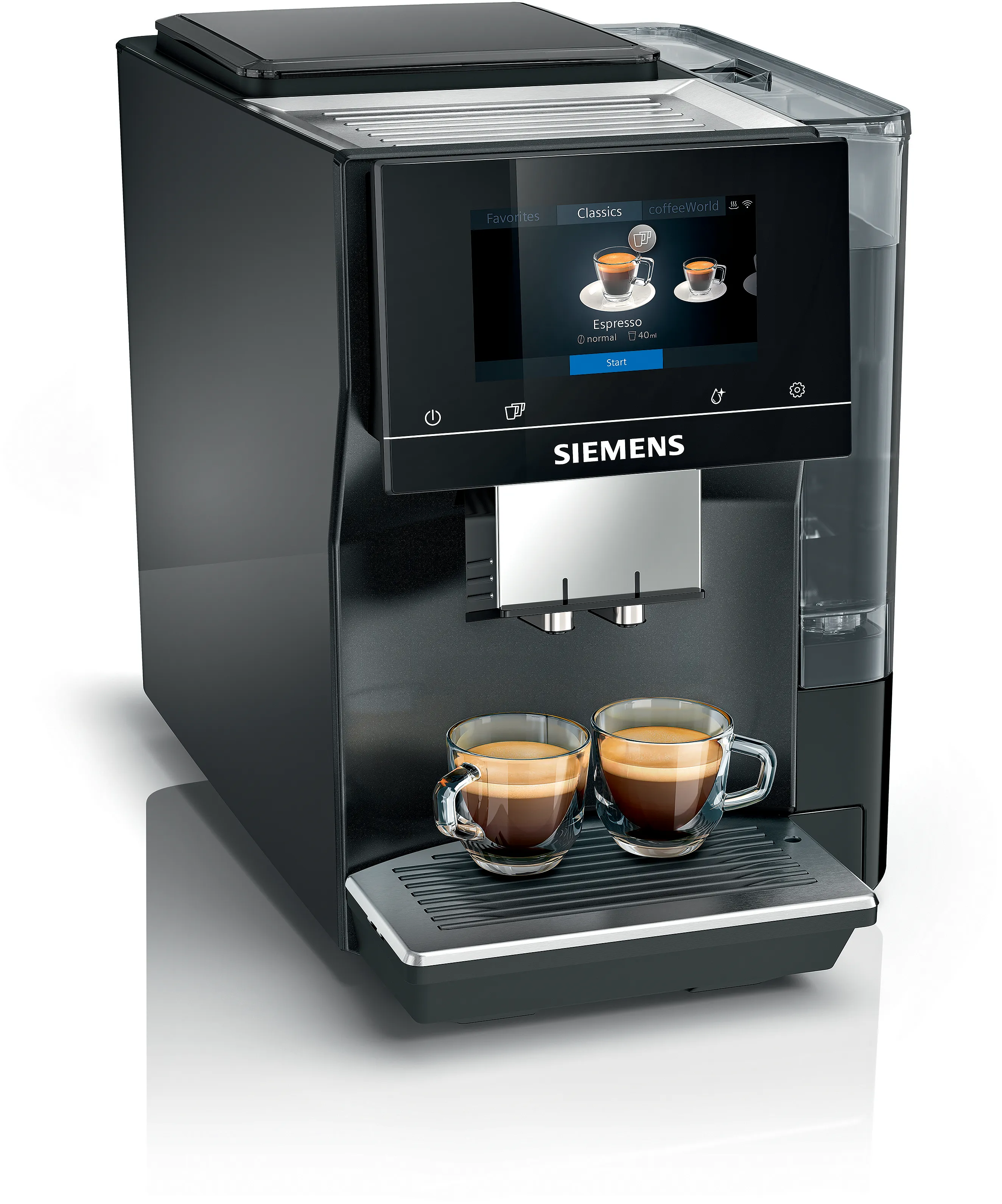 Fuldautomatisk kaffemaskine EQ700 classic Midnat sølvmetallic 