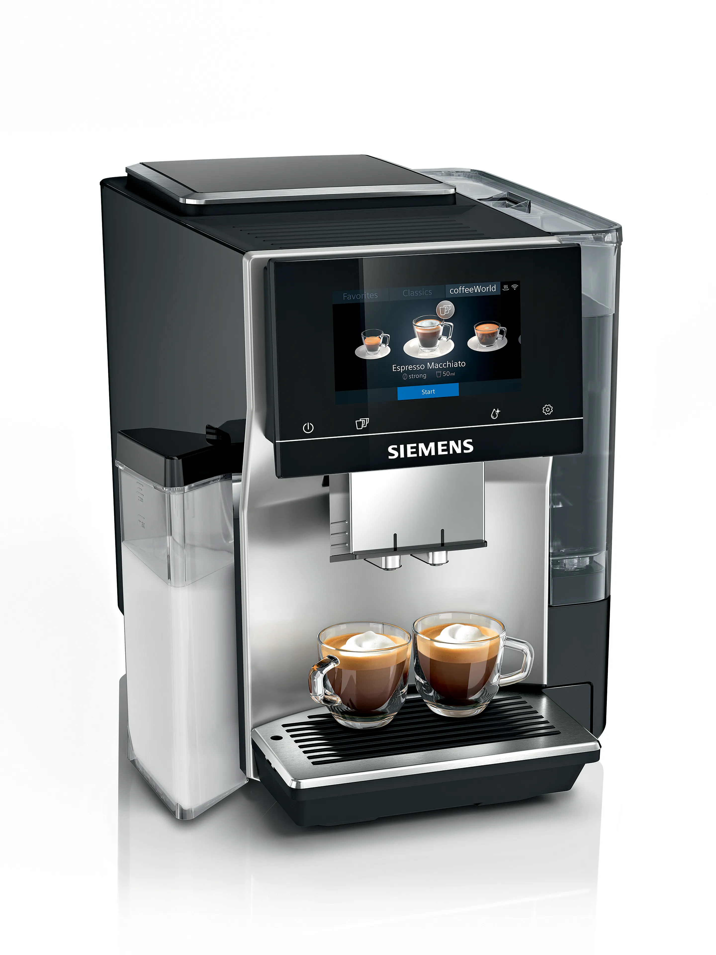 Fuldautomatisk kaffemaskine EQ700 integral Inox sølv metallic 