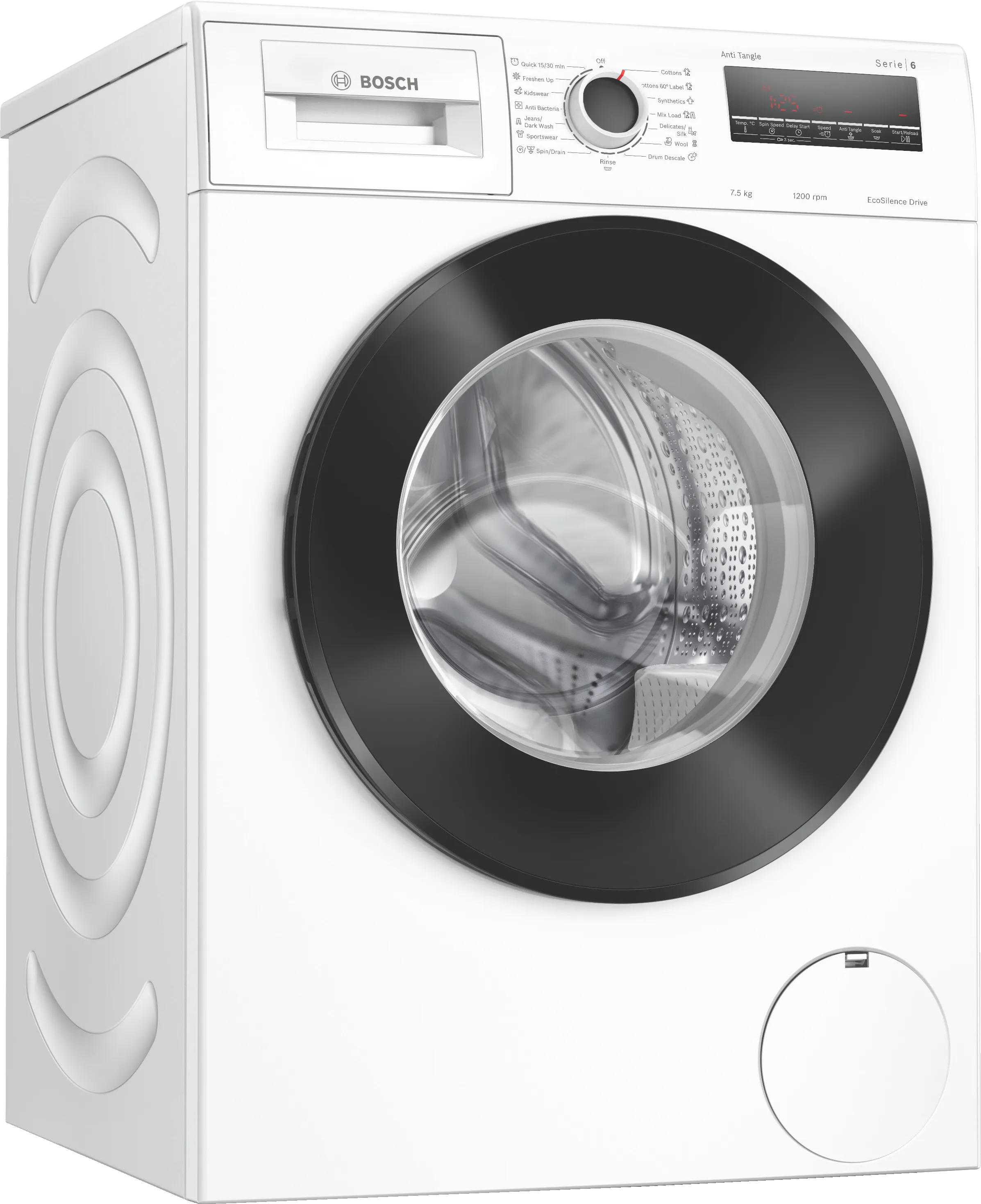 Series 6 washing machine, front loader 7.5 kg 1200 rpm