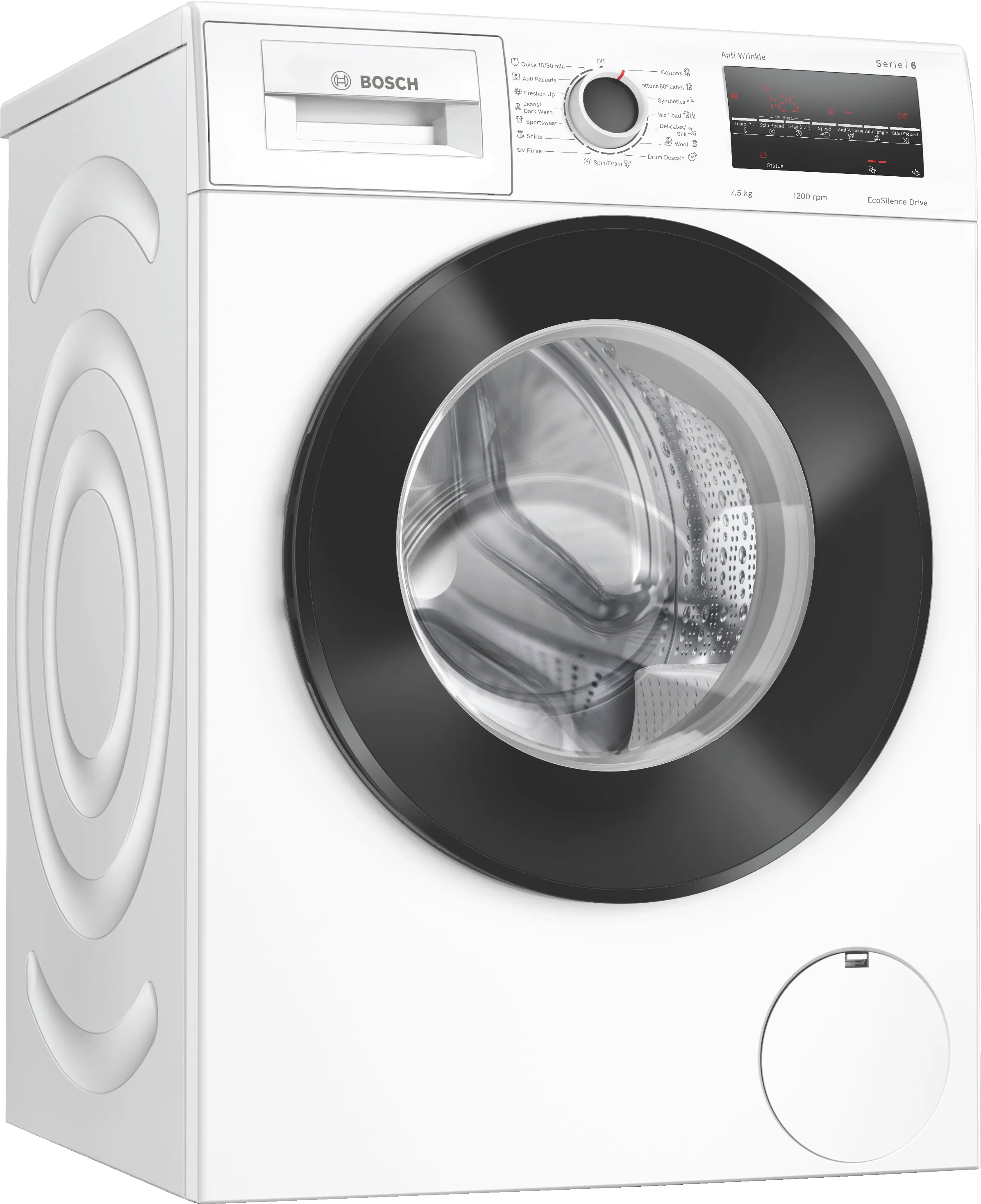 Series 6 washing machine, front loader 7.5 kg 1200 rpm