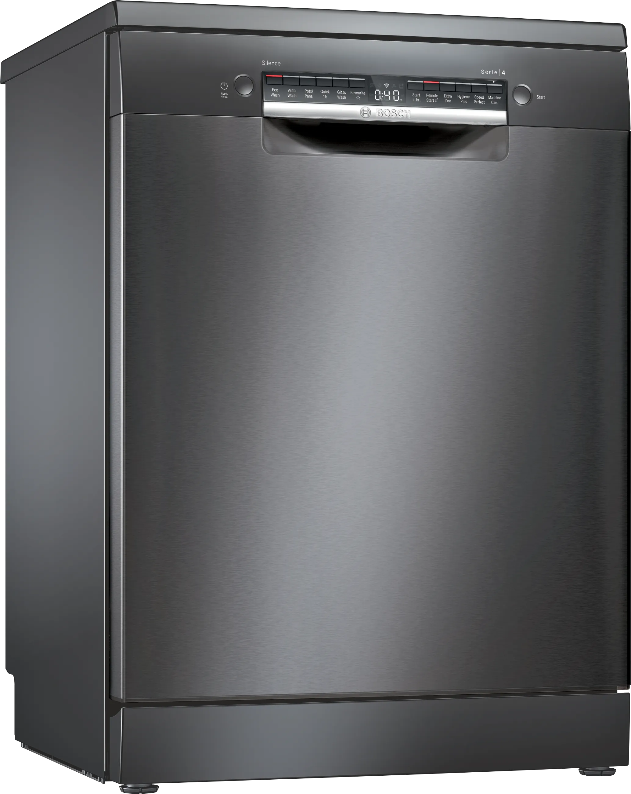 Series 4 free-standing dishwasher 60 cm Brushed black steel anti-fingerprint 