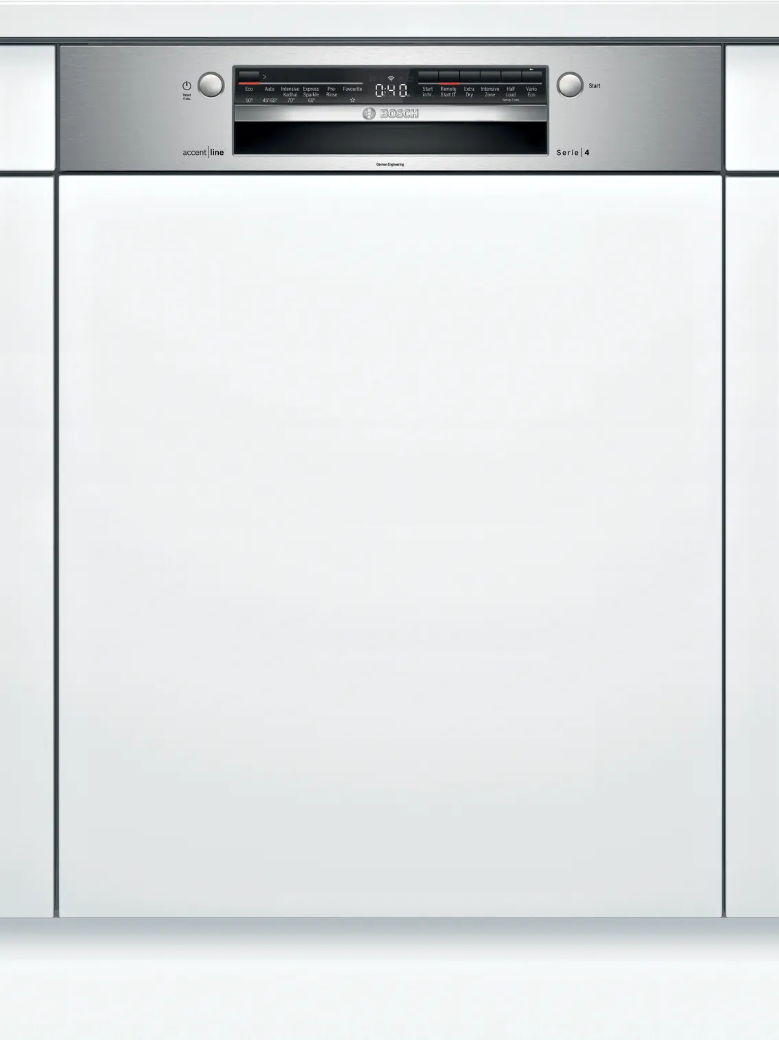Series 4 semi-integrated dishwasher 60 cm Stainless steel