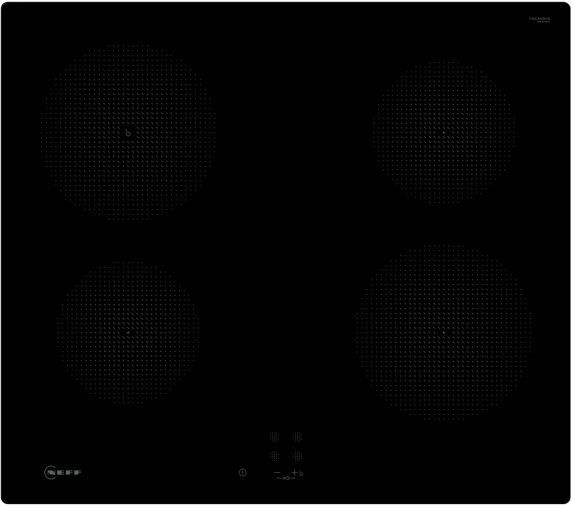 N 30 Induction hob 60 cm Black,  