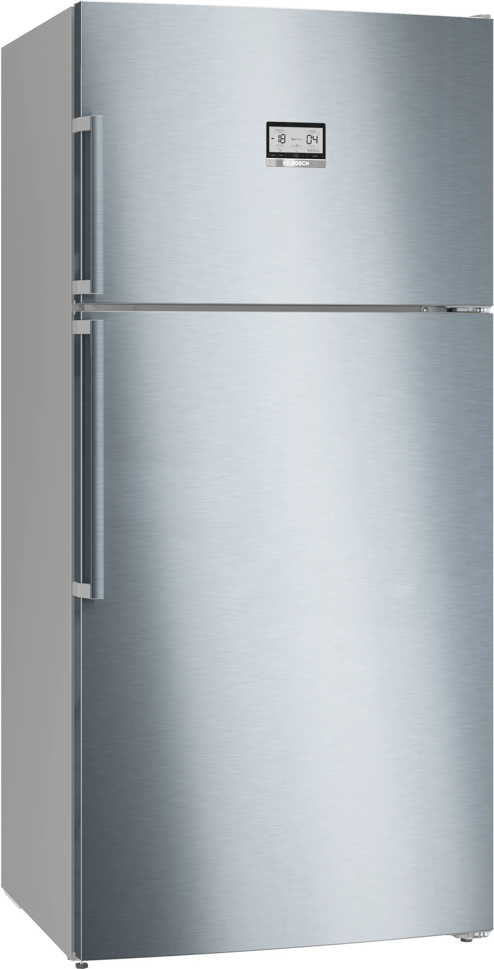 Series 6 Free-standing fridge-freezer with freezer at top 186 x 86 cm Stainless steel (with anti-fingerprint) 
