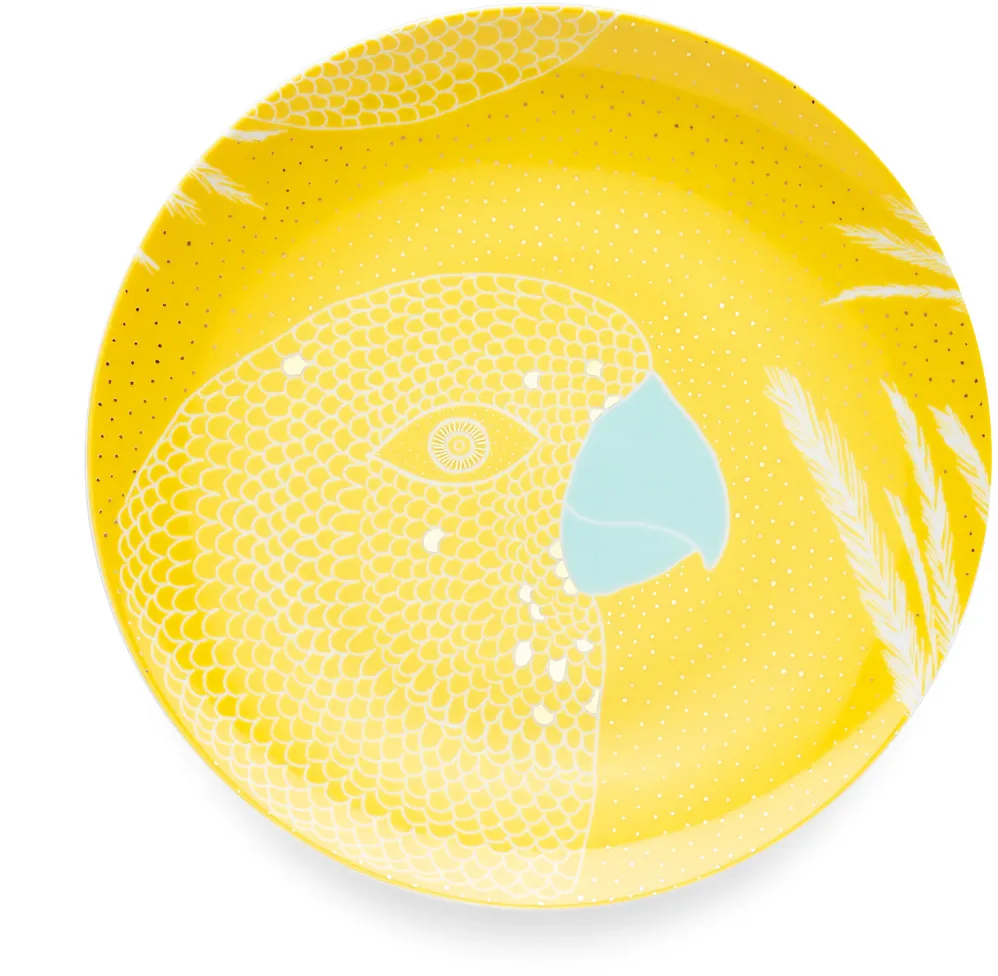 Arro Keraamika Dessertteller Parrot, Gelb, ø 19 cm 