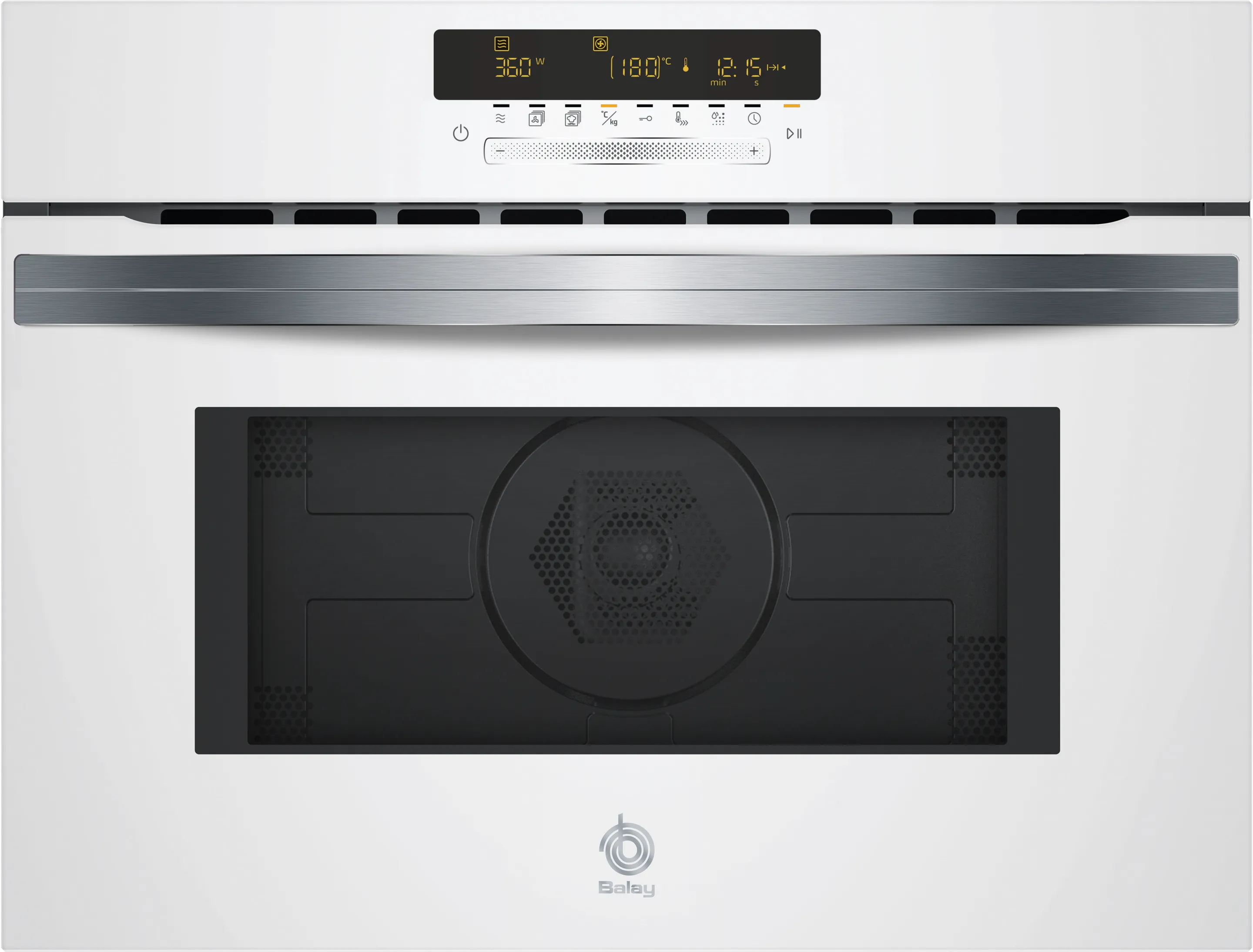 Horno compacto con microondas 60 x 45 cm Cristal blanco