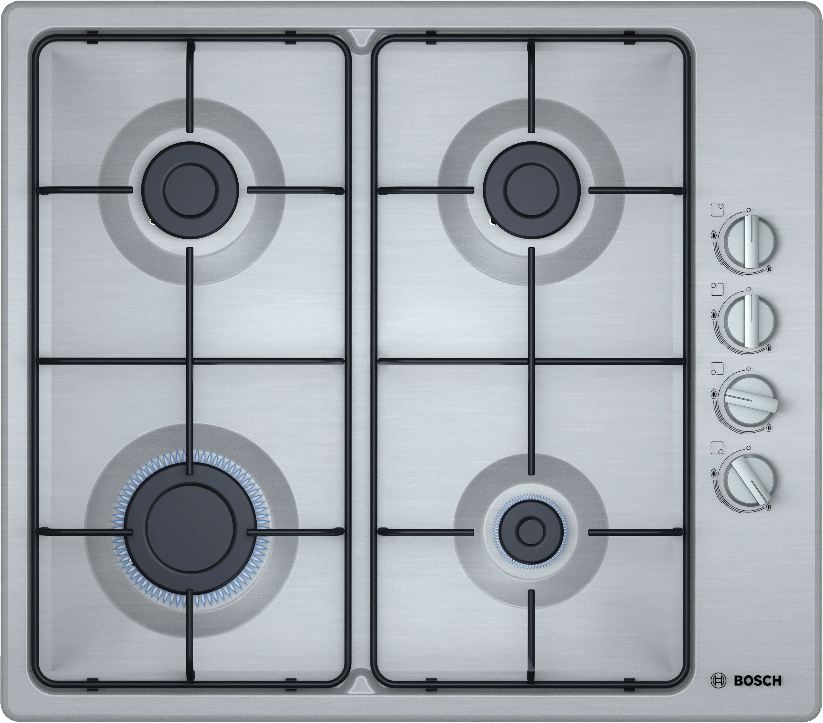 Series 2 gas hob 60 cm Stainless steel 