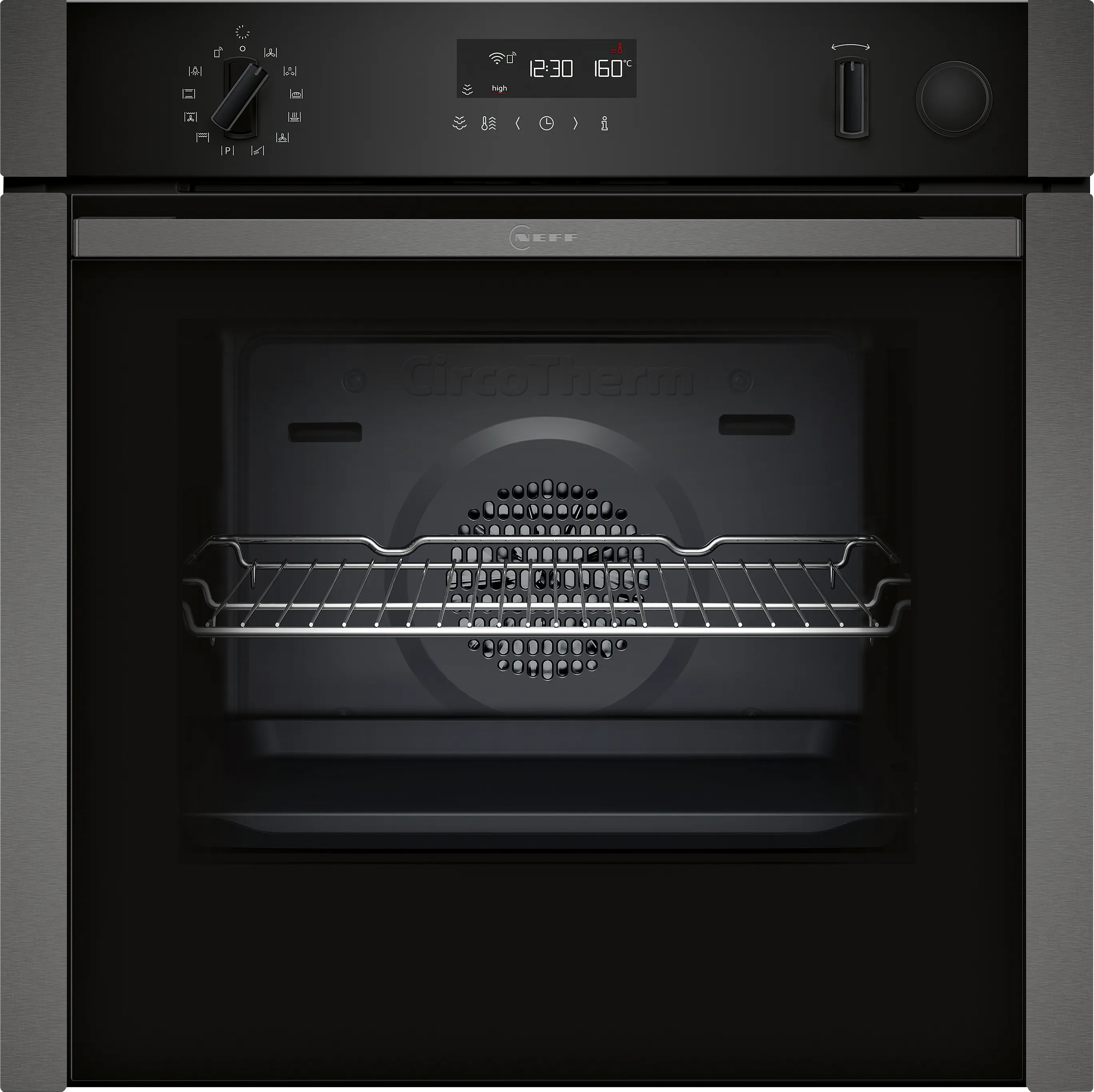 N 50 Built-in oven with added steam function 60 x 60 cm Graphite-Grey 