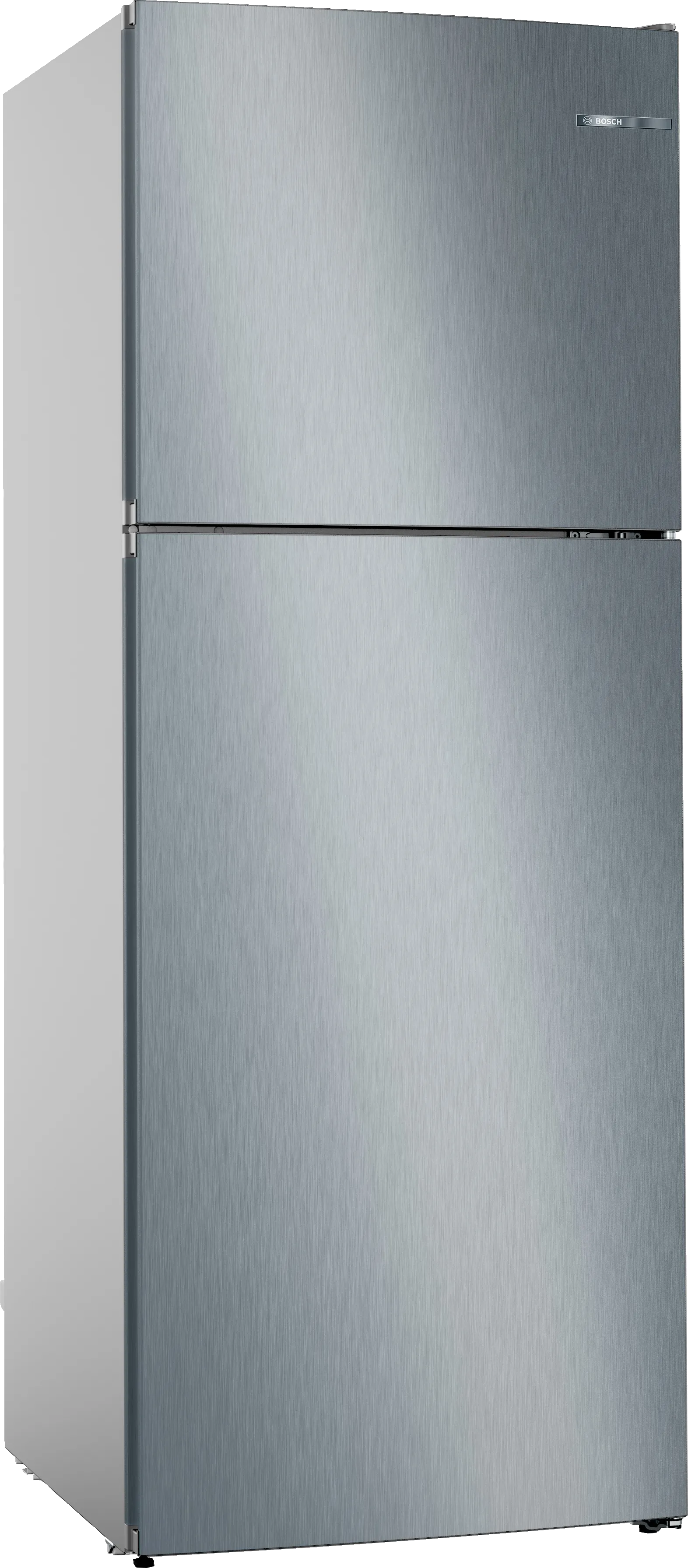 Series 4 free-standing fridge-freezer with freezer at top 186 x 70 cm Stainless steel look 