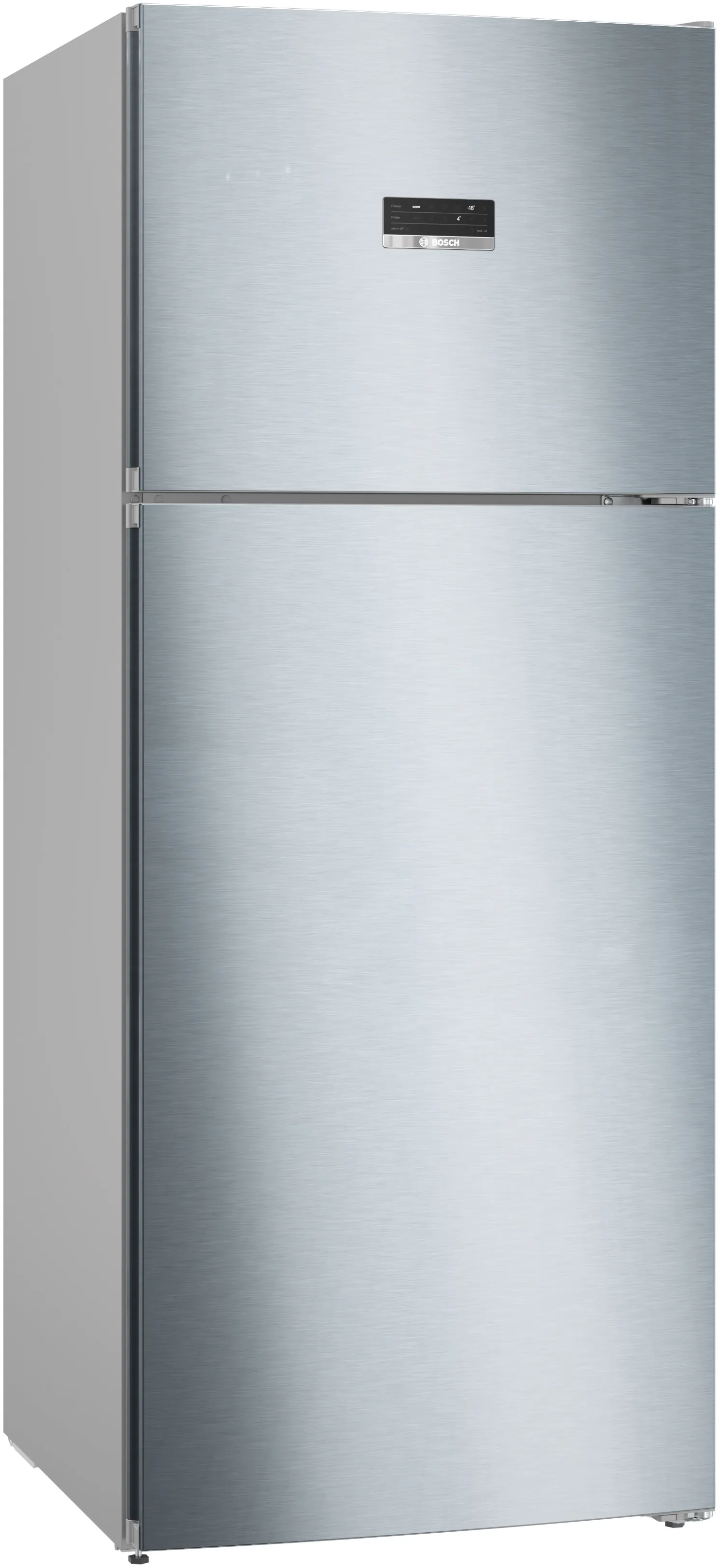 Series 4 free-standing fridge-freezer with freezer at top 186 x 75 cm Brushed steel anti-fingerprint 