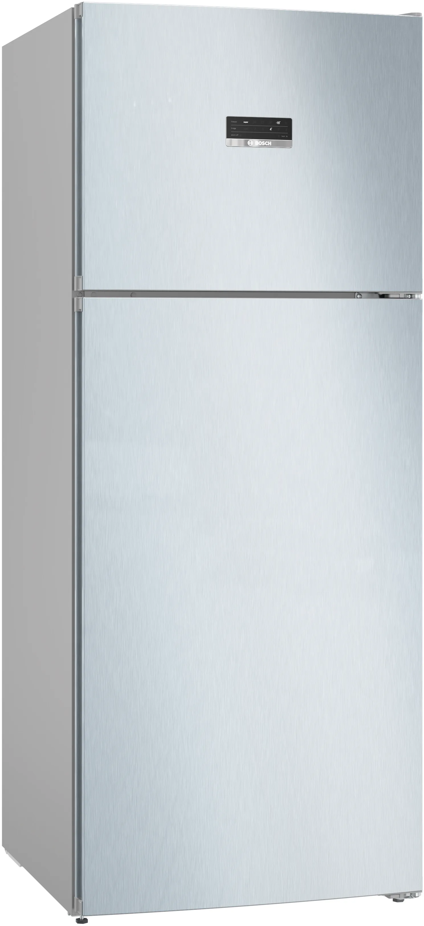 Series 4 free-standing fridge-freezer with freezer at top 186 x 75 cm Stainless steel look 