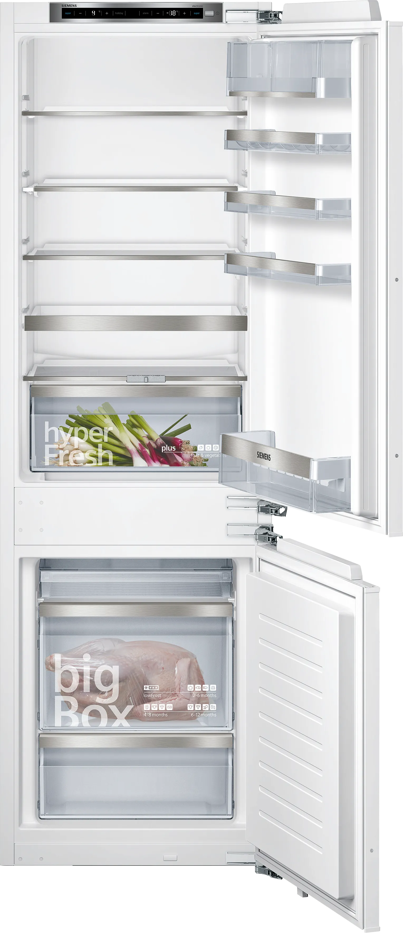 iQ500 Built-in Fridge-freezer with Freezer at Bottom 177.2 x 55.8 cm flat hinge 