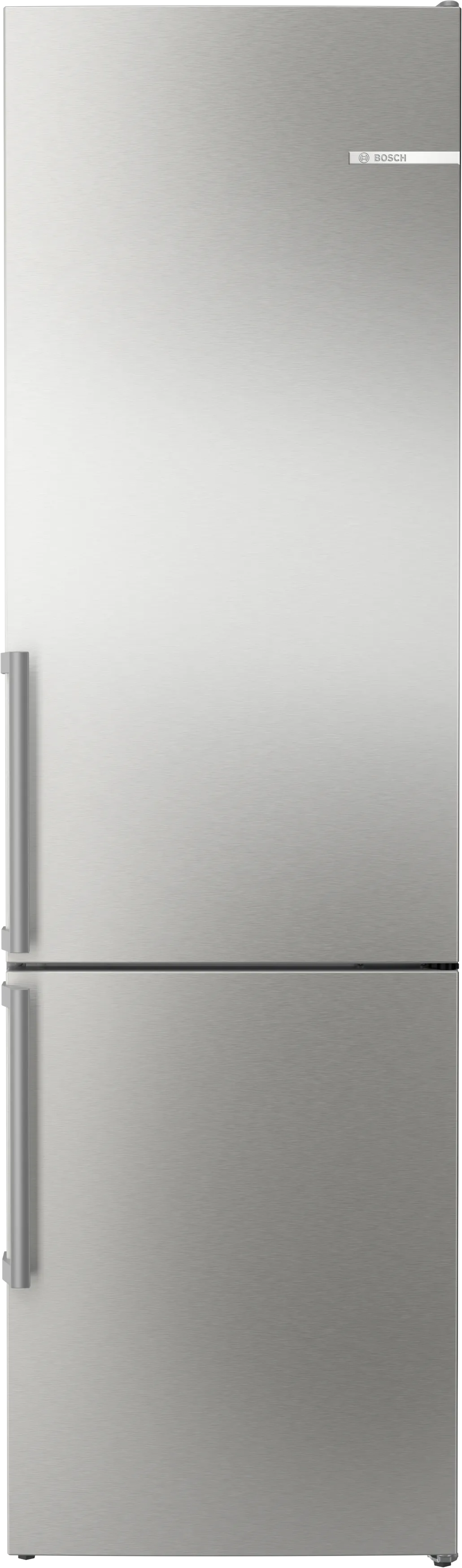 Serie 4 Volně stojící chladnička s mrazákem dole 203 x 60 cm Nerez (s povrchem proti otiskům prstů) 