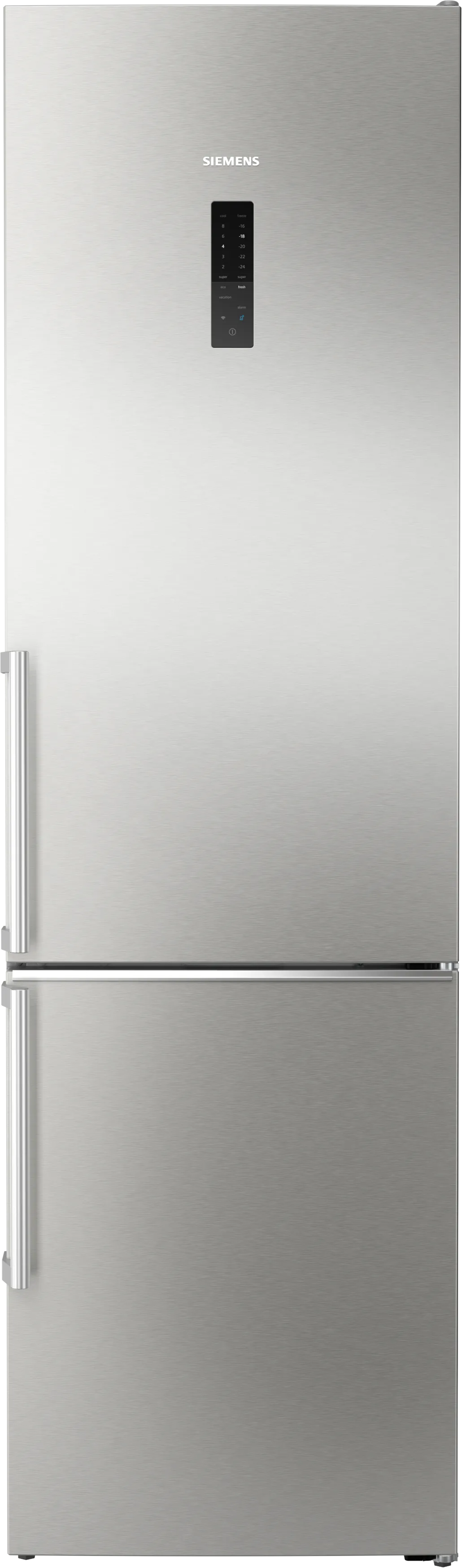 iQ500 Voľne stojaca chladnička s mrazničkou dole 203 x 60 cm  Brušeno nerjaveče jeklo 