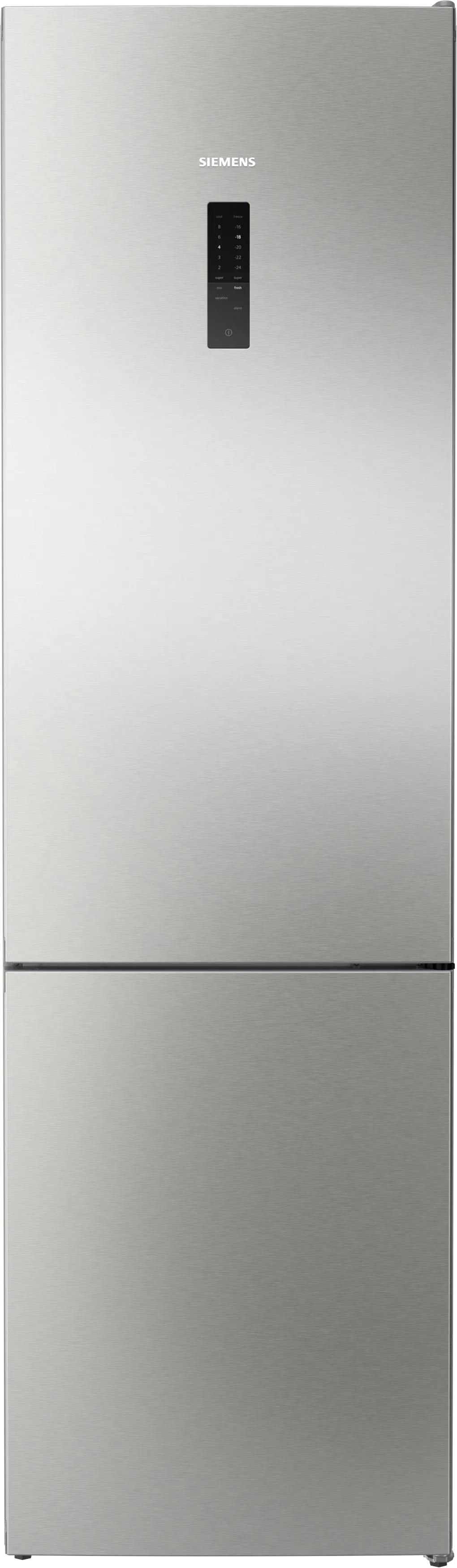 iQ300 Free-standing fridge-freezer with freezer at bottom 203 x 60 cm Brushed steel anti-fingerprint 