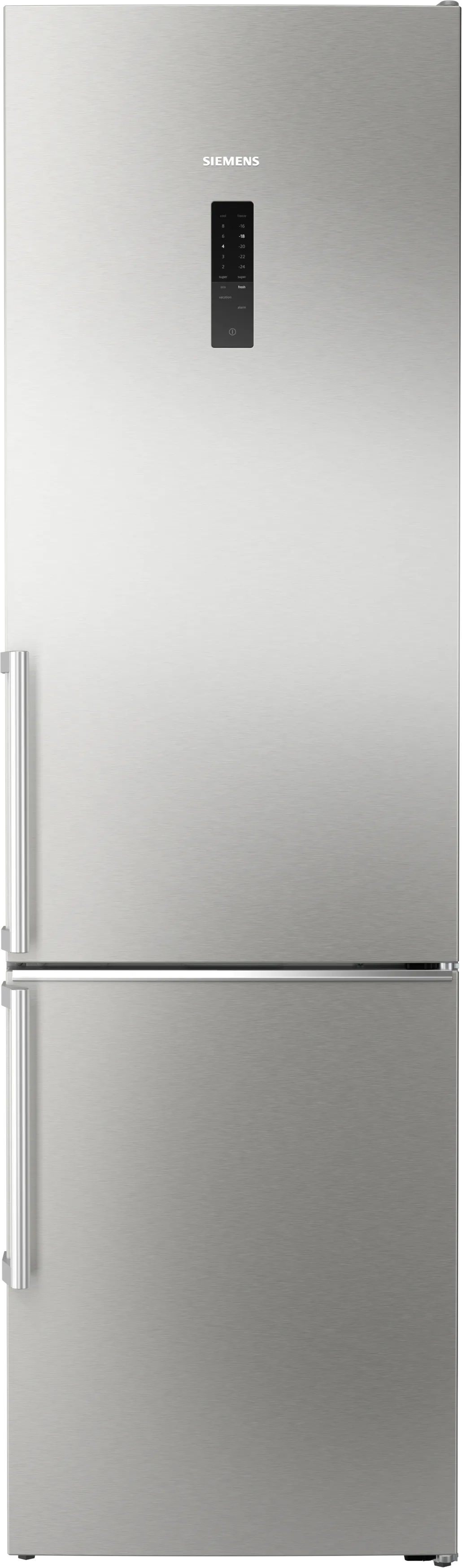 iQ500 Volně stojící chladnička s mrazákem dole 203 x 60 cm matná ocel s úpravou proti otiskům prstů 