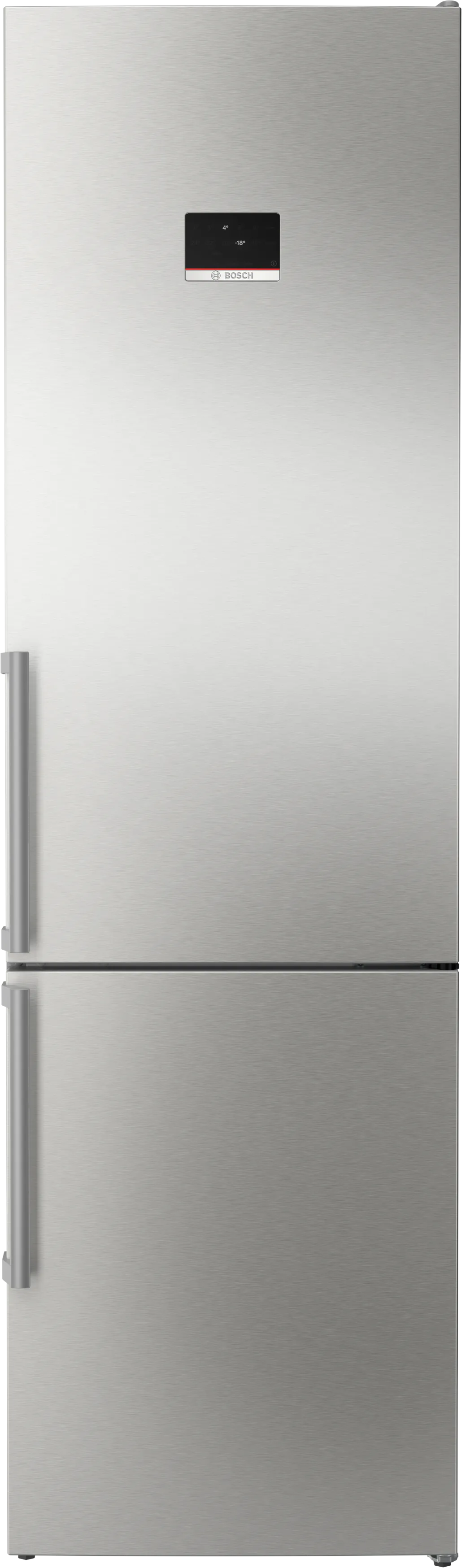 Serija 4 Laisvai statomas šaldytuvas-šaldiklis su šaldiklio skyriumi apačioje 203 x 60 cm Šlifuotas plienas, atsparus pirštų atspaudams 