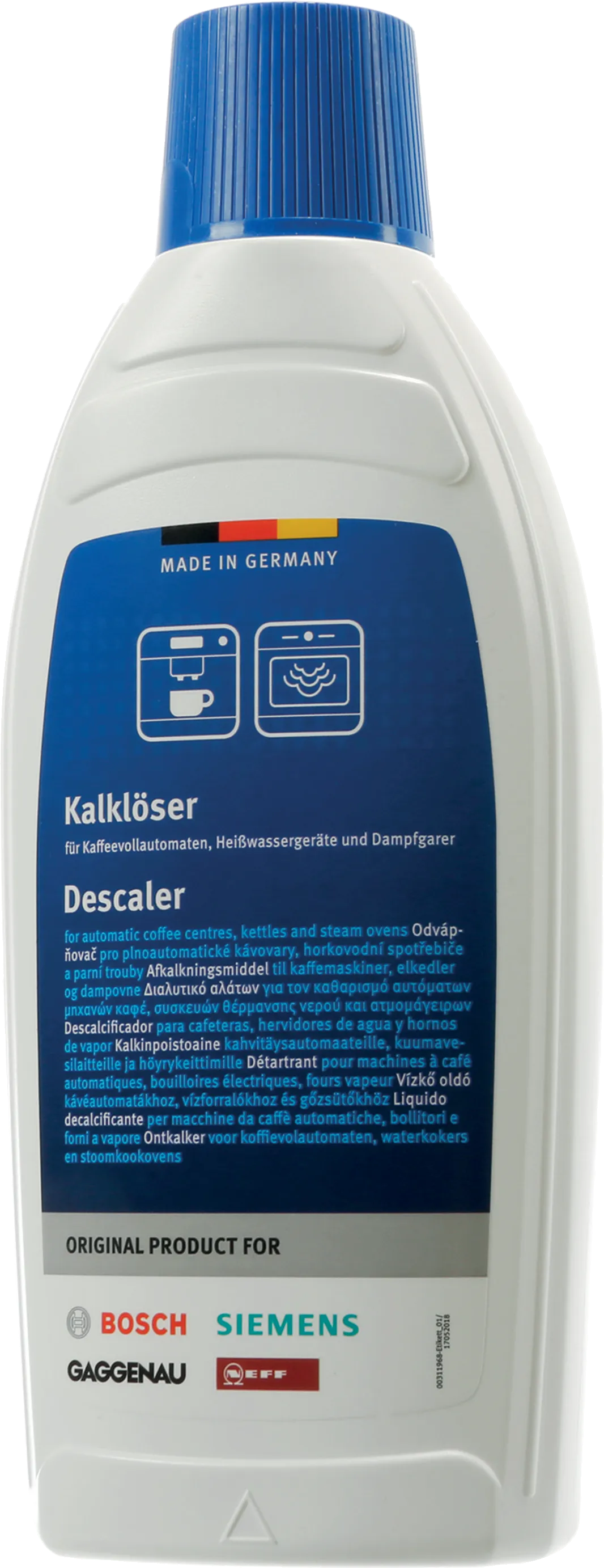 Descaler for automatic coffee machines, kettles and steam ovens 