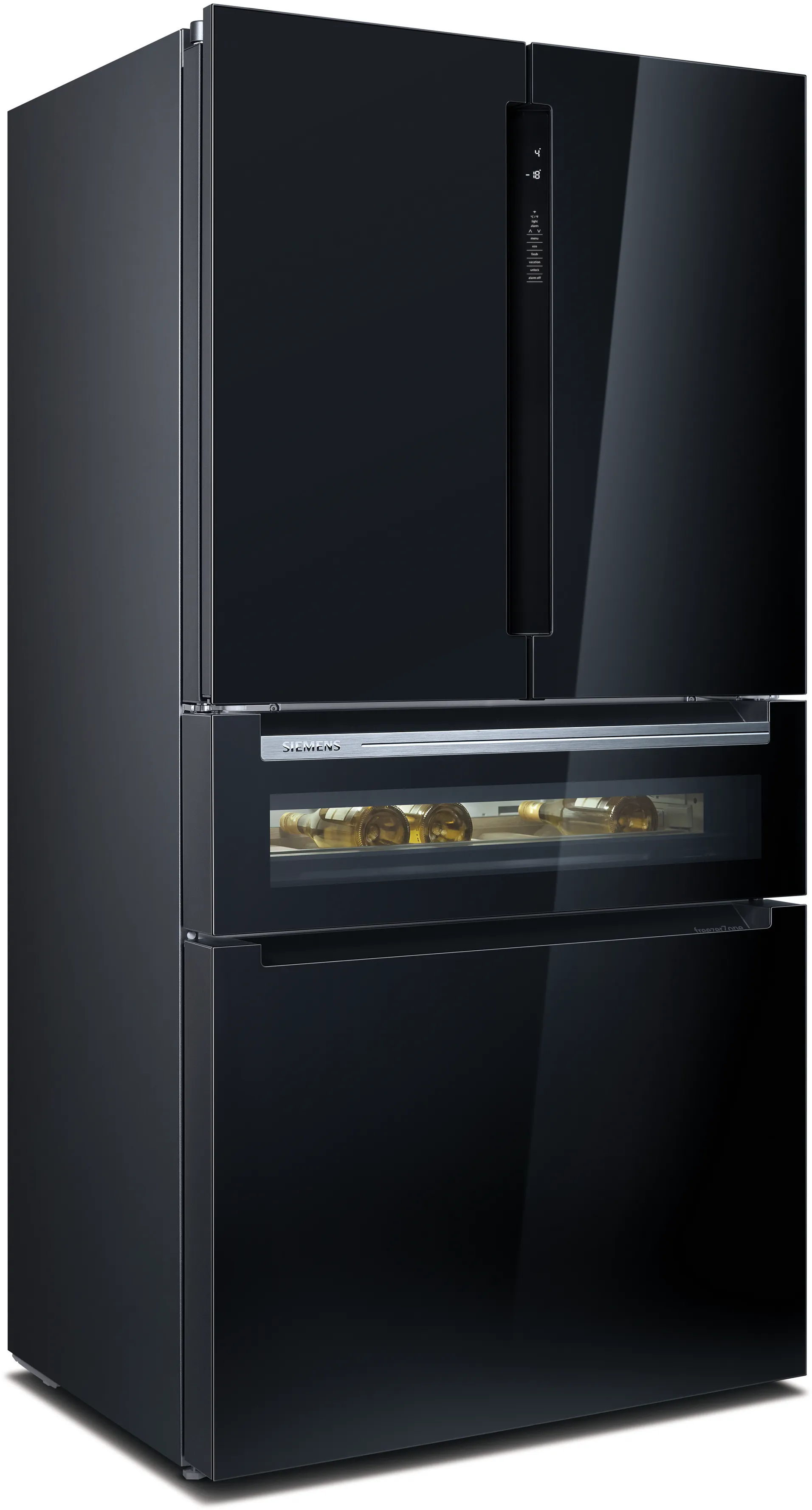 iQ700 French door chladnička s mrazákem dole, skleněné dveře 183 x 90.5 cm černá 