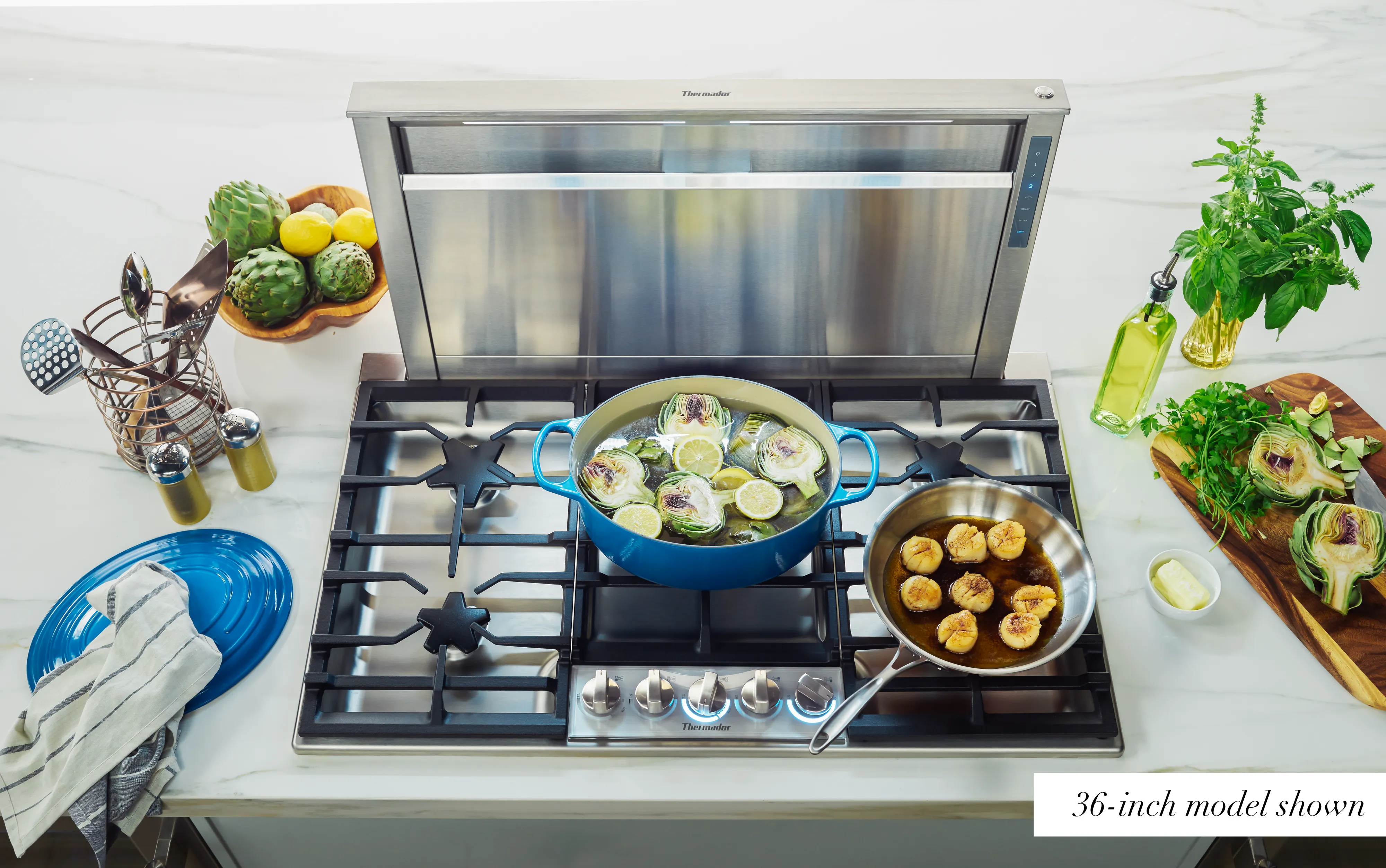 Thermador electric cooktop with downdraft online