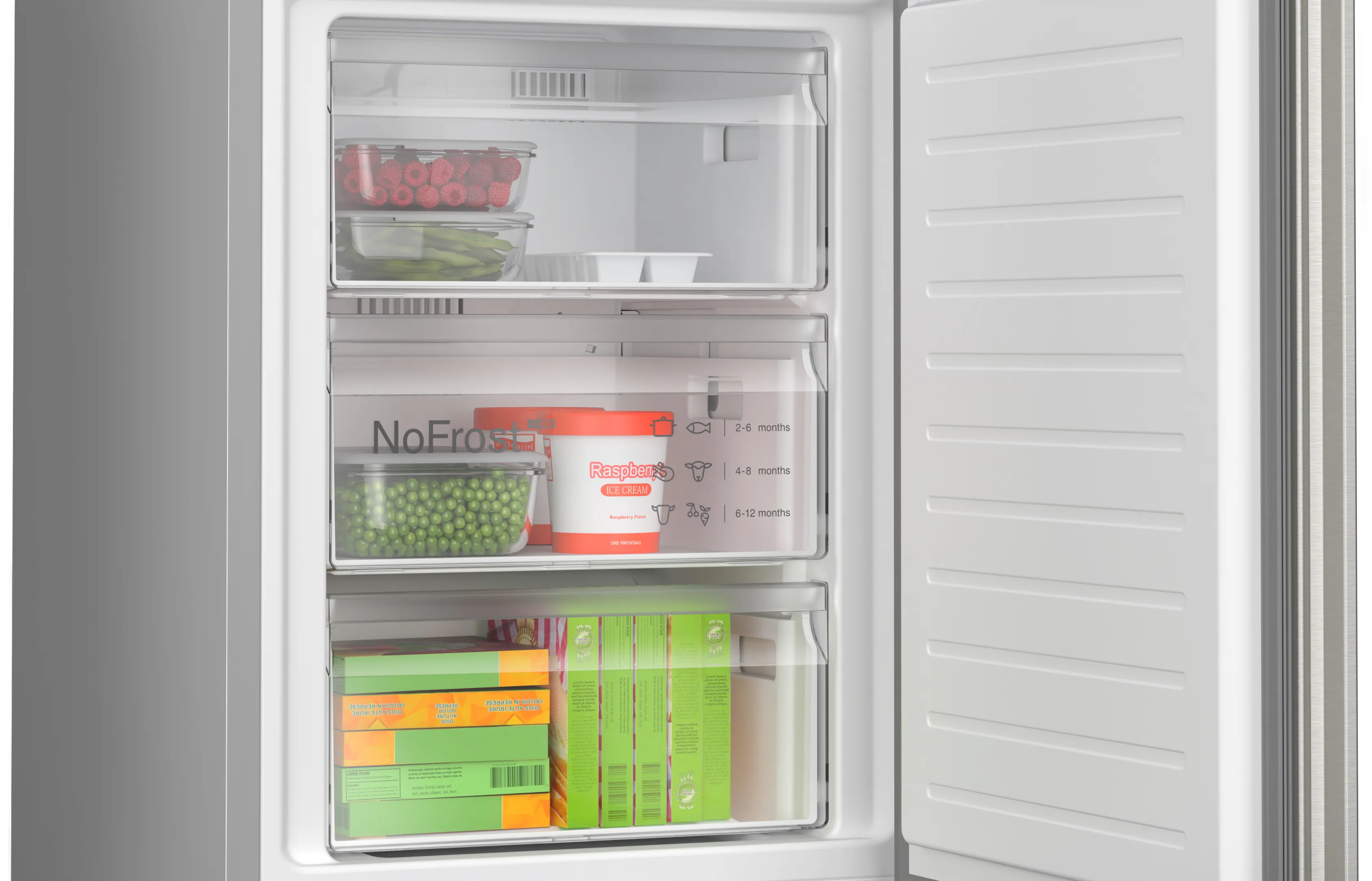 KGN86VIEA free-standing fridge-freezer with freezer at bottom