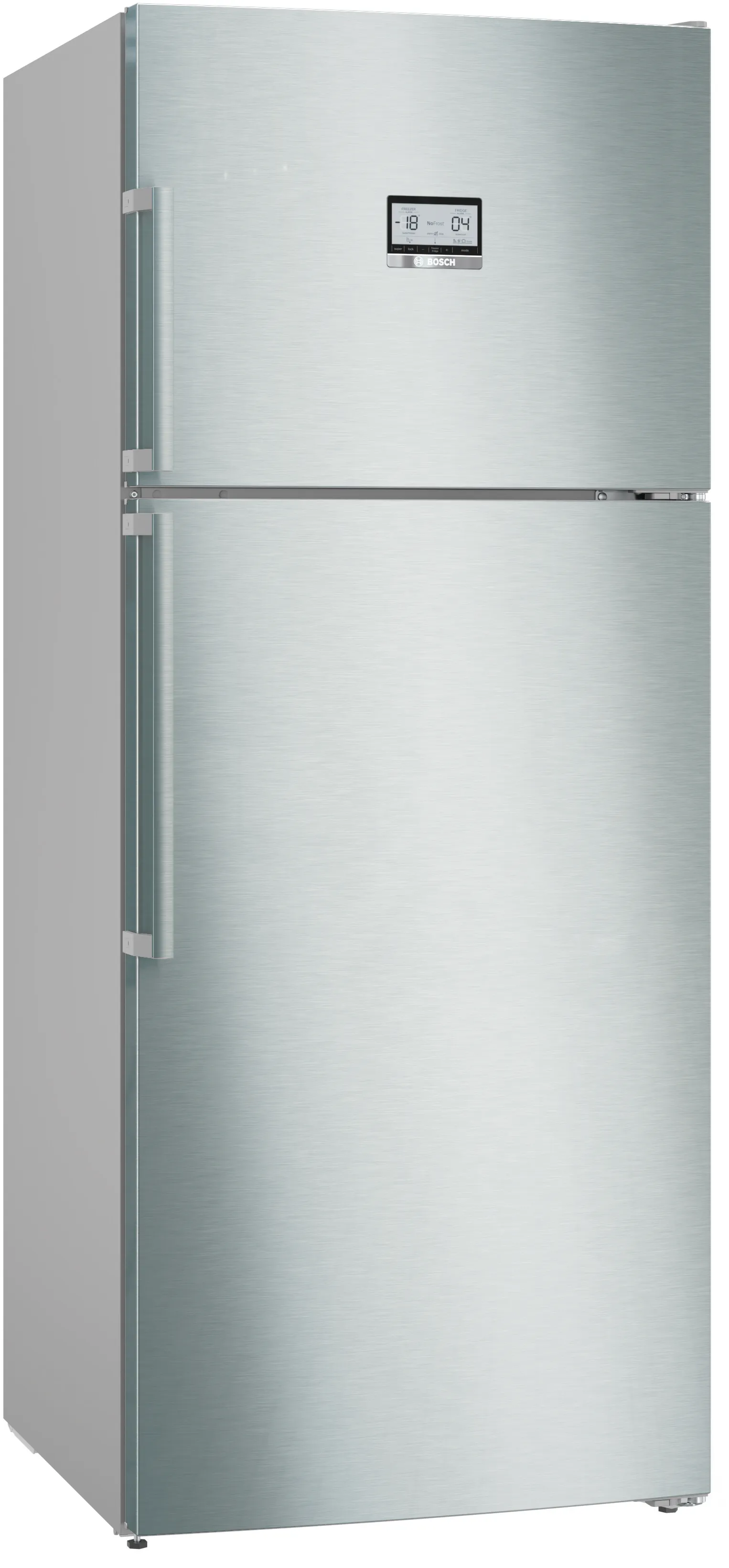 Series 6 free-standing fridge-freezer with freezer at top 186 x 75 cm Stainless steel (with anti-fingerprint) 