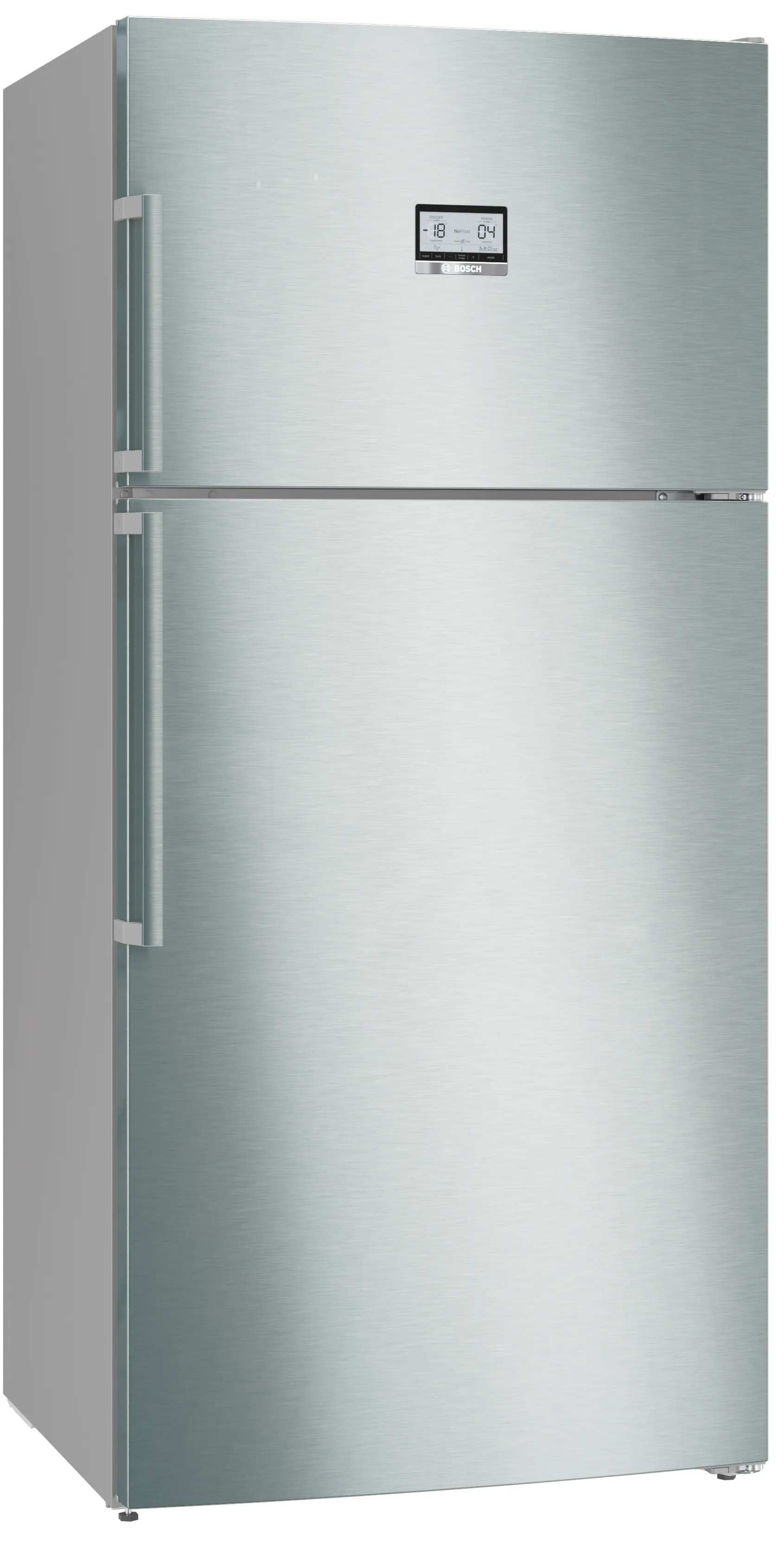 Series 6 free-standing fridge-freezer with freezer at top 186 x 86 cm Stainless steel (with anti-fingerprint) 
