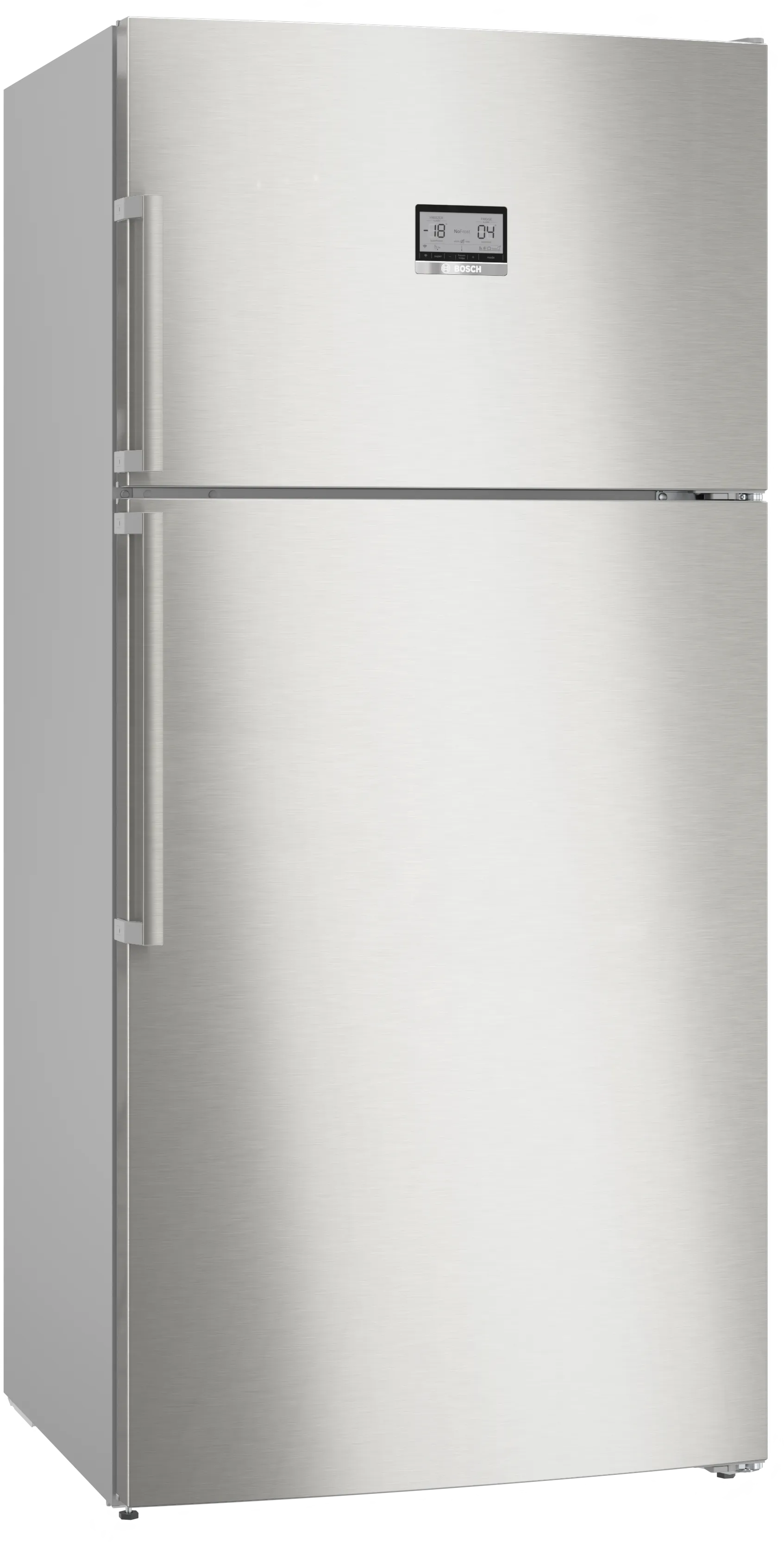 Series 6 free-standing fridge-freezer with freezer at top 186 x 86 cm Brushed steel anti-fingerprint 
