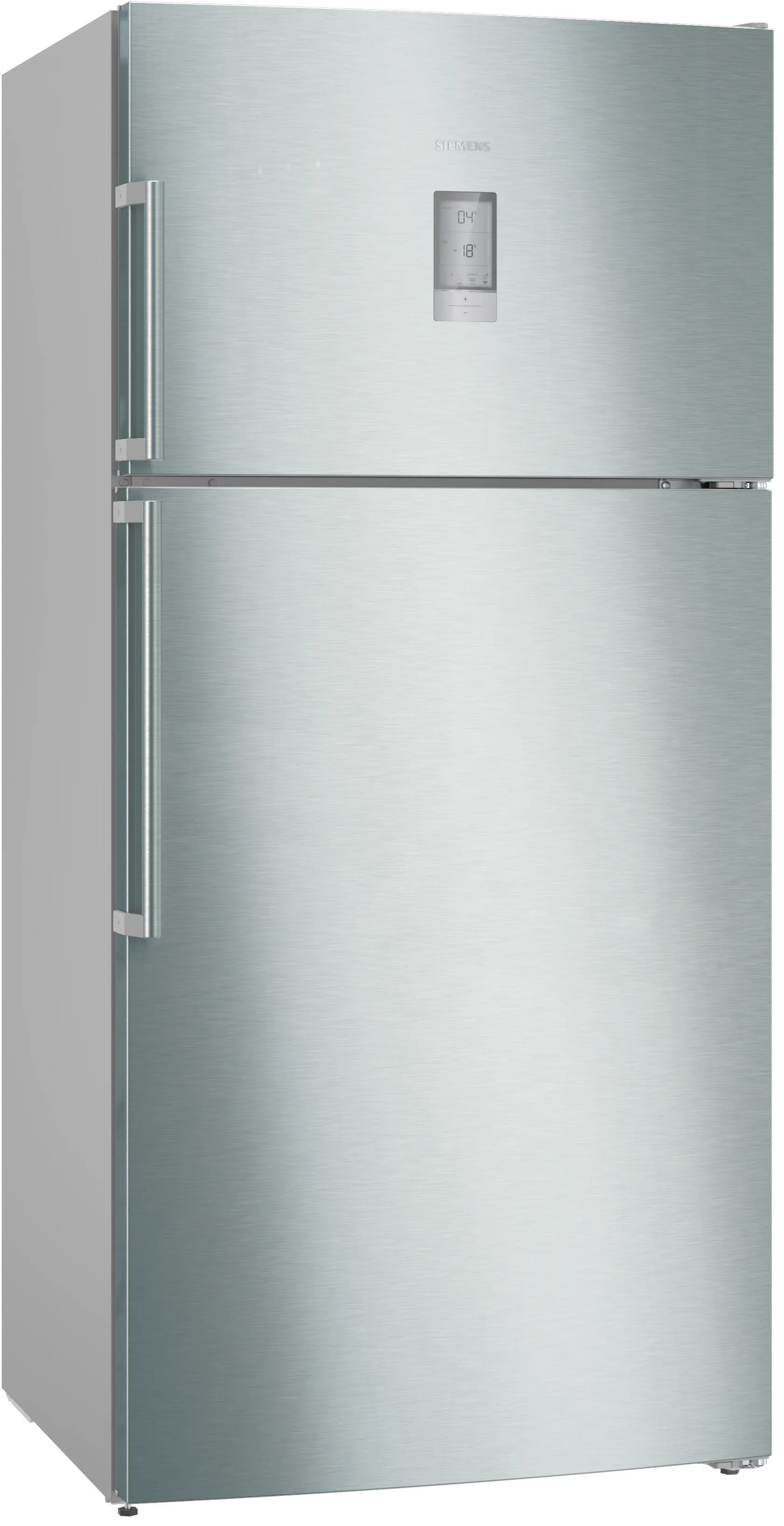 iQ500 free-standing fridge-freezer with freezer at top 186 x 86 cm Brushed steel anti-fingerprint 