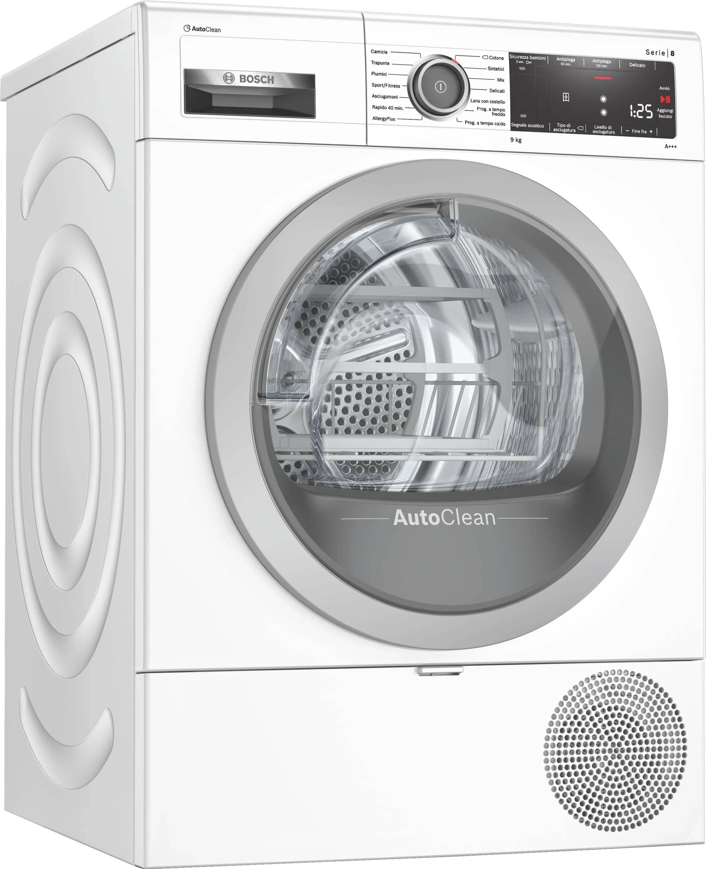 Serie 8 Asciugatrice a pompa di calore 9 kg Bianco