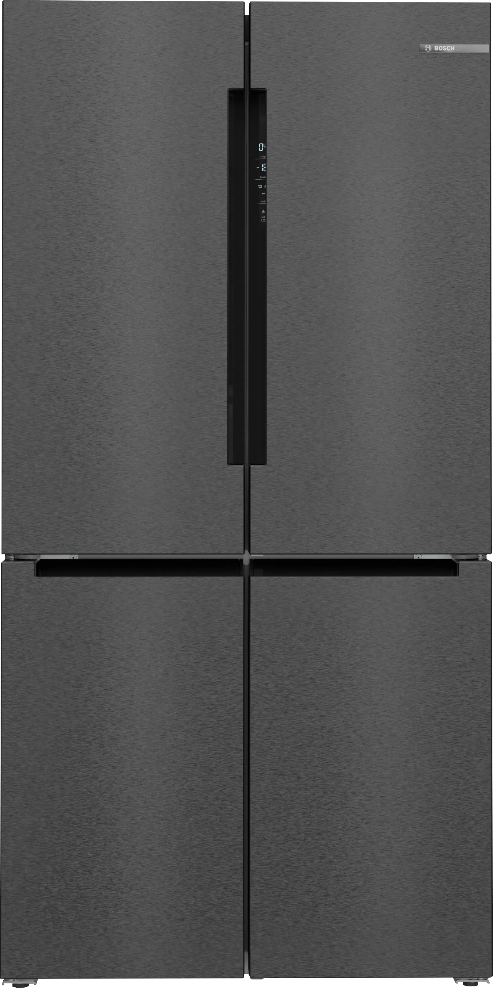 ซีรี่ 4 French Door Bottom freezer, multi door 183 x 90.5 cm สแตนเลสสตีลสีดำ 