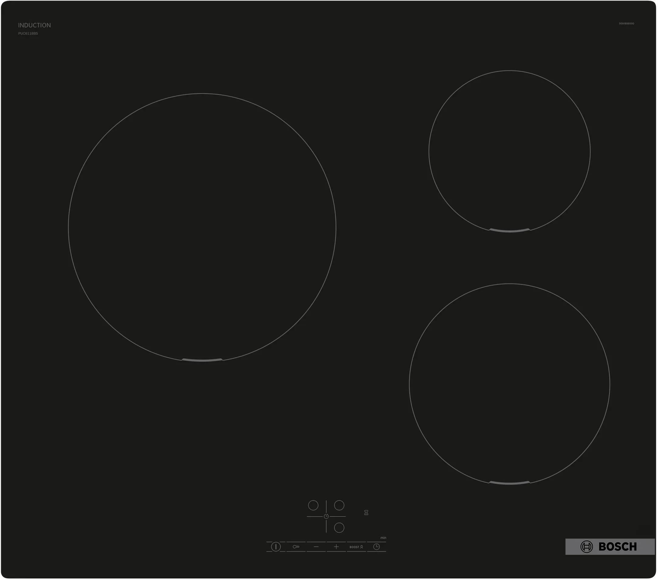 Series 4 Induction hob 60 cm Black,  