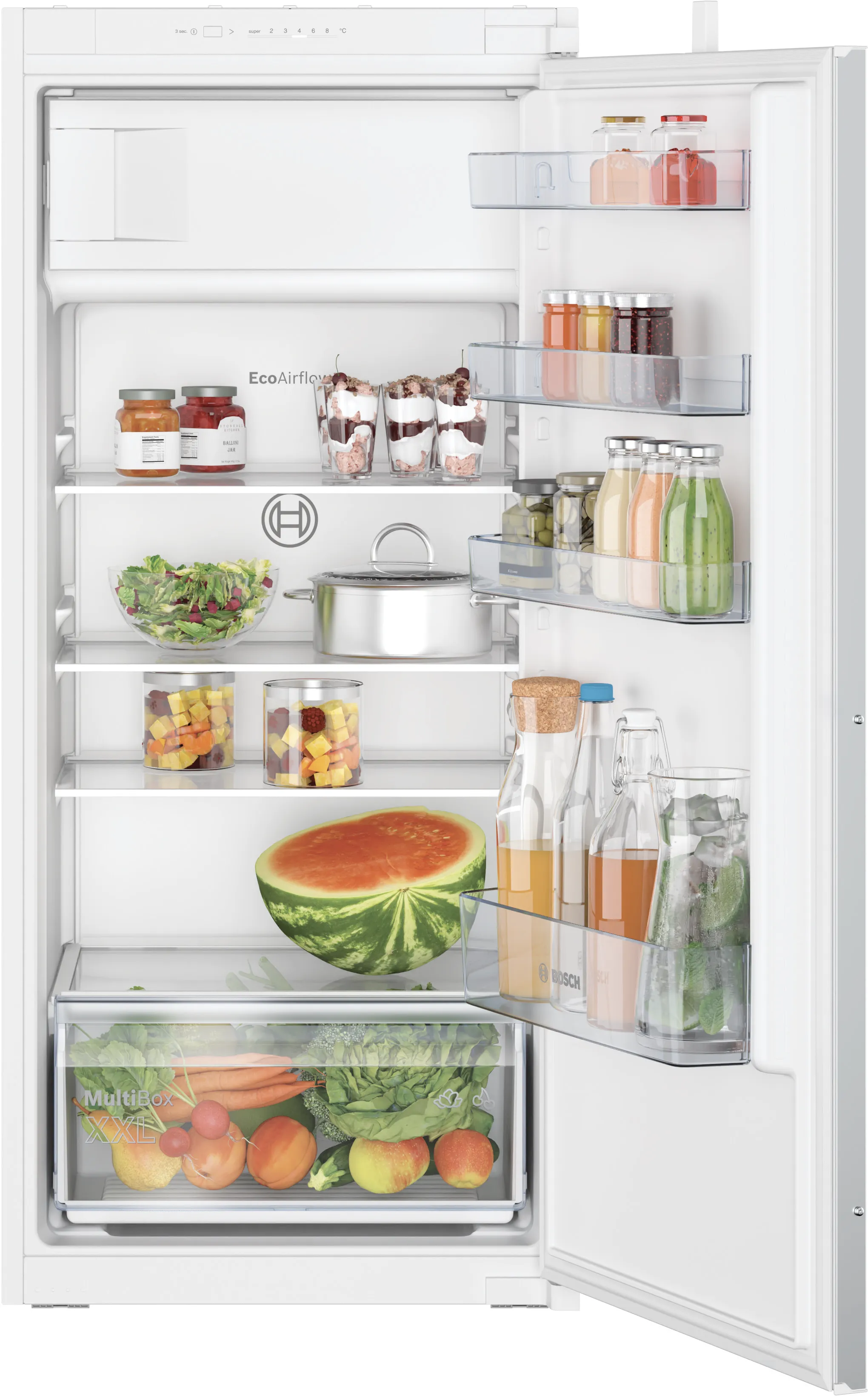Built-in fridges with freezer section