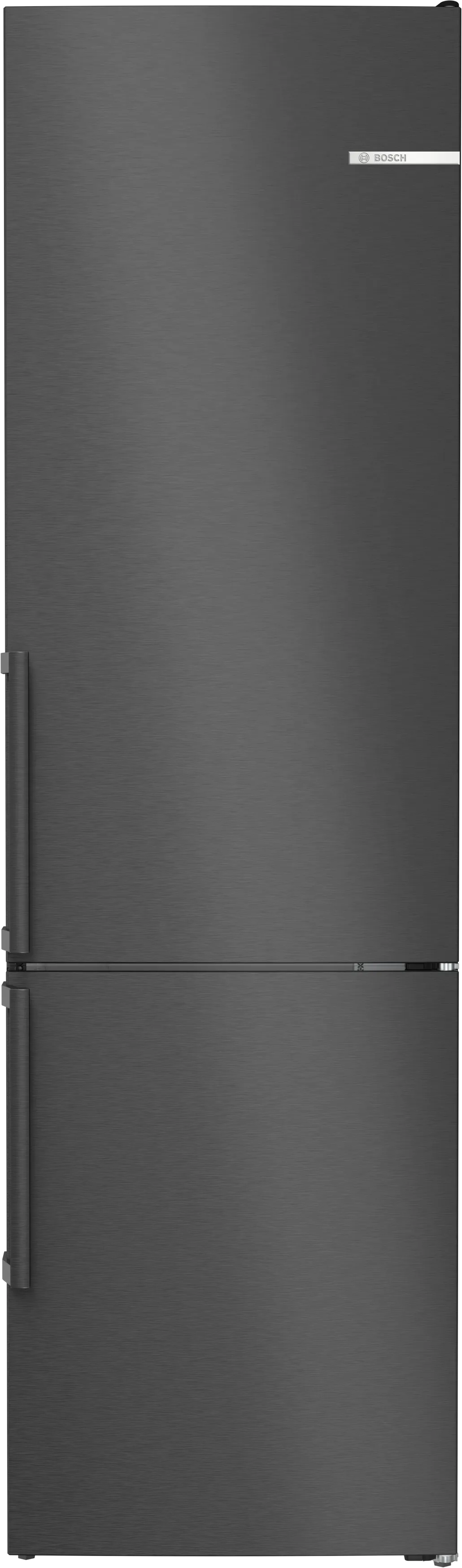 Serie 4 Volně stojící chladnička s mrazákem dole 203 x 60 cm Černý nerez 