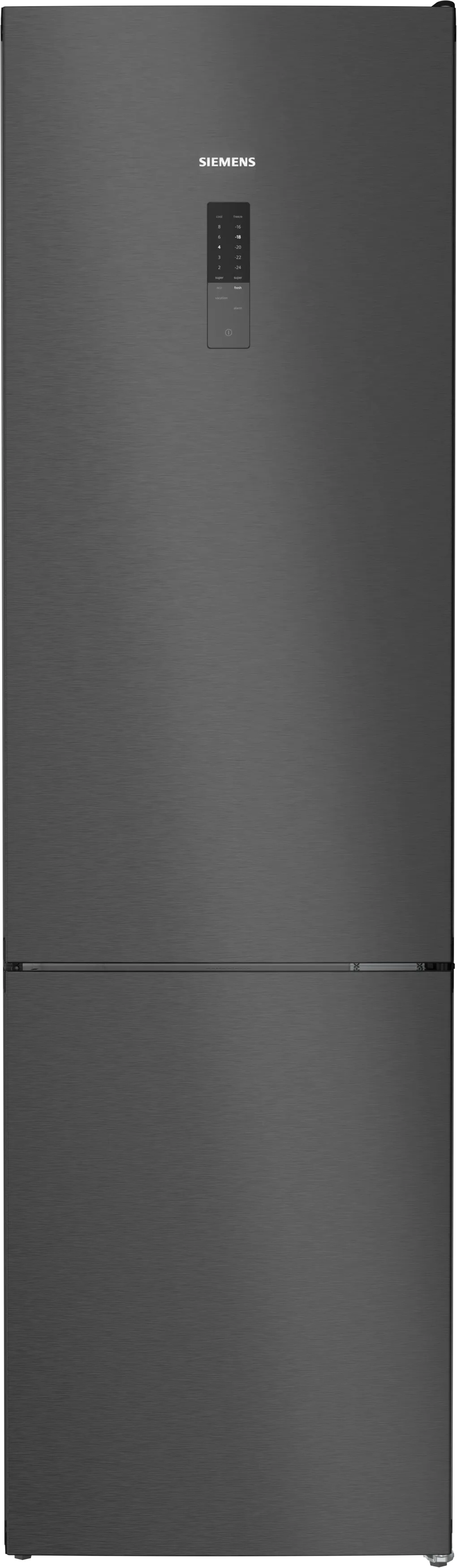 iQ300 Freistehende Kühl-Gefrier-Kombination mit Gefrierbereich unten 203 x 60 cm BlackSteel 