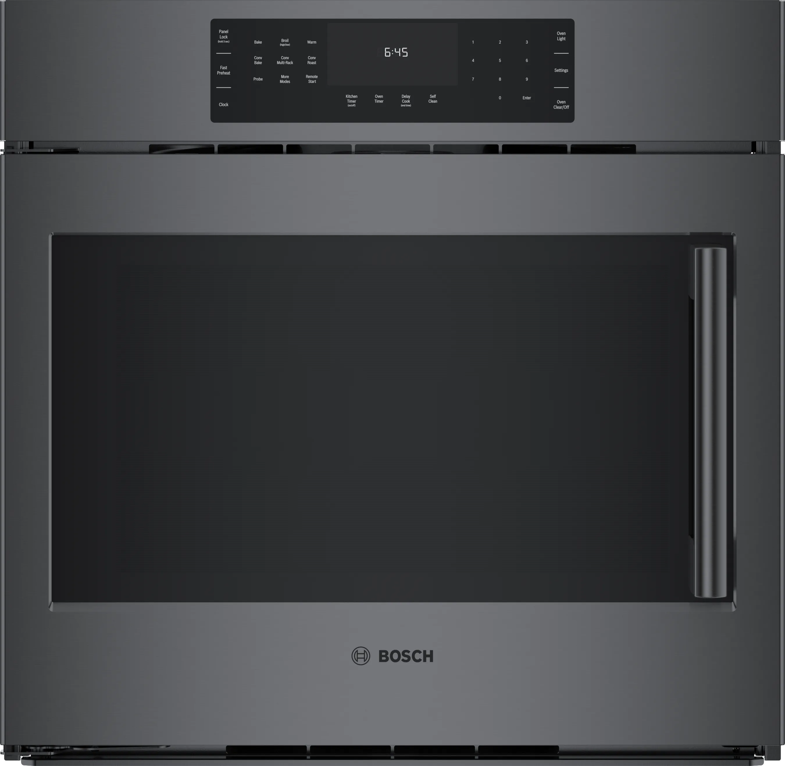 800 Series Single Wall Oven 30'' Door hinge: Left, Black Stainless Steel 