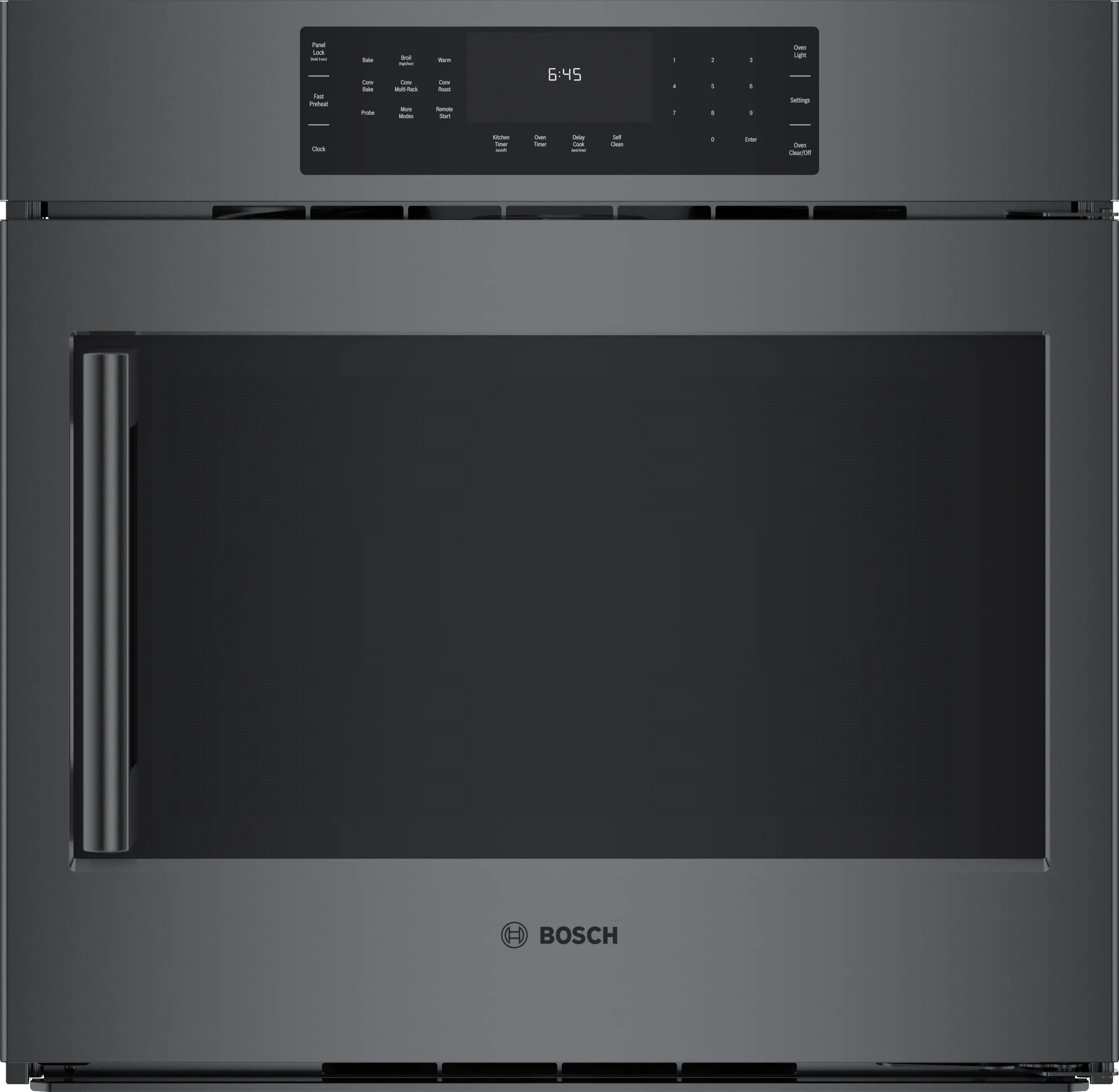 800 Series Single Wall Oven 30'' Door hinge: Right, Black Stainless Steel 
