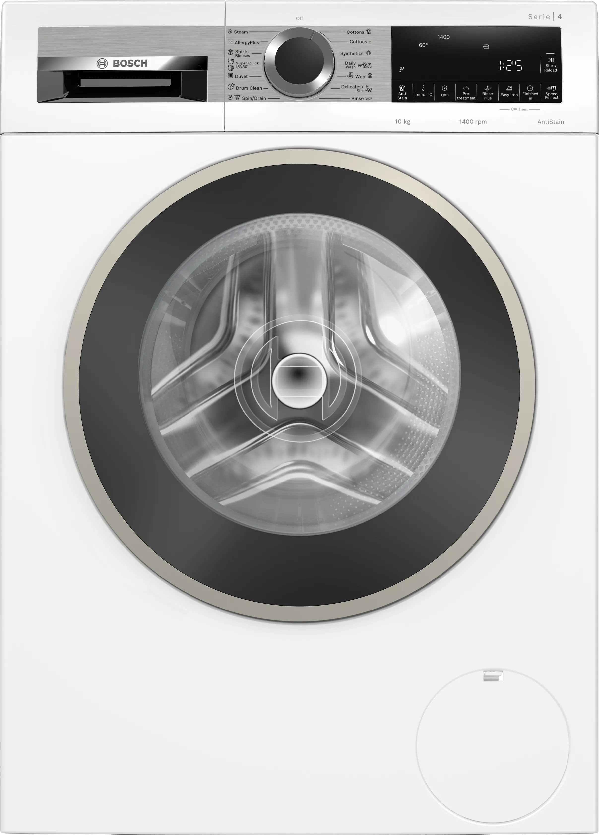 Series 4 washing machine, frontloader fullsize 10 kg 1400 rpm 